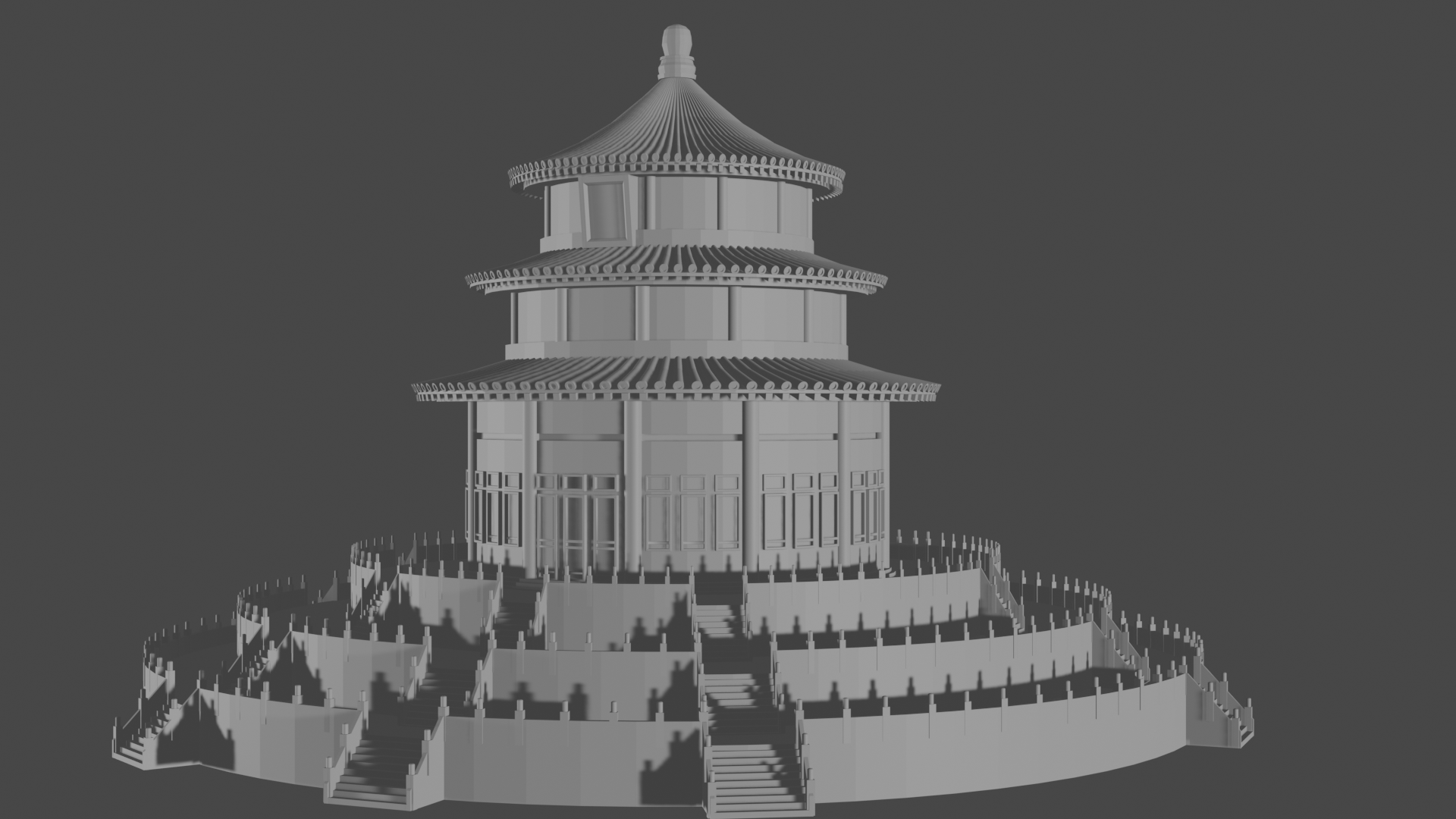 1920x1080 Free STL file Temple of Heaven