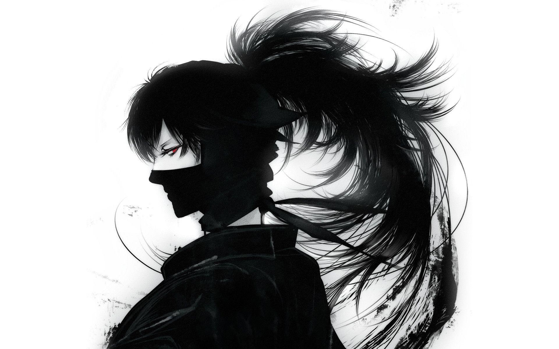 1920x1200 Hình nền Anime đen