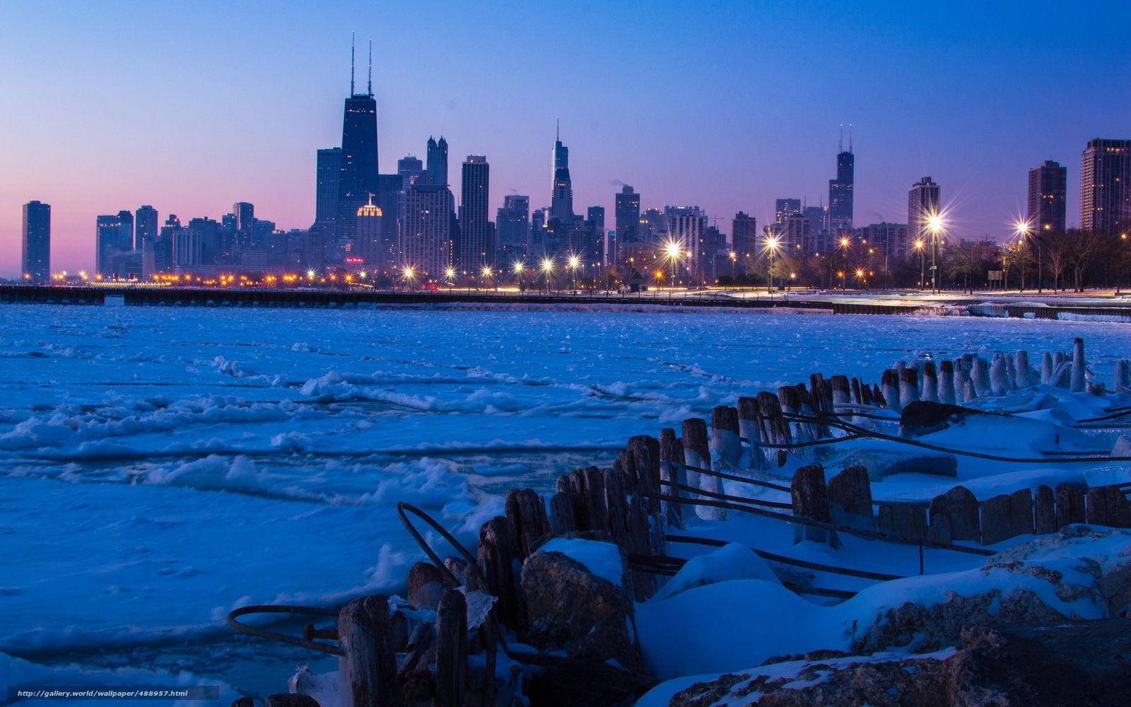 1600x1000 Chicago Winter Picture for Wallpaper