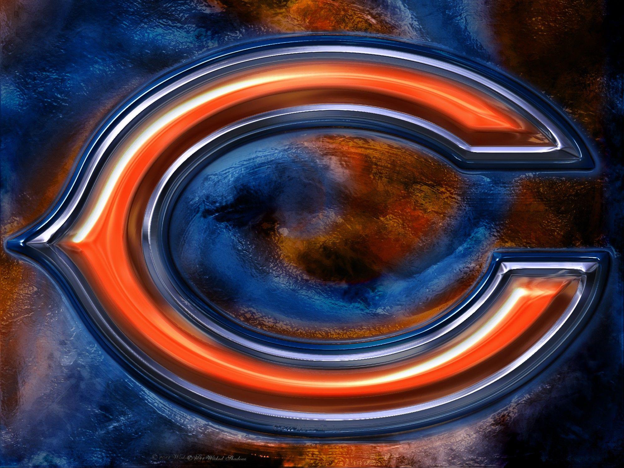 2000x1500 Chicago Bears 3D Logo Wallpaper 4x3