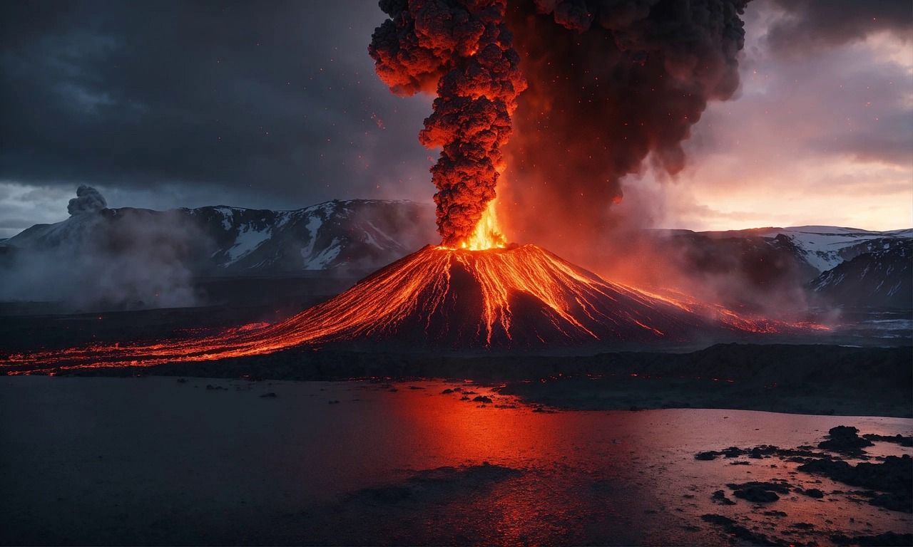 1280x768 Download Volcano, Landscape, Nature