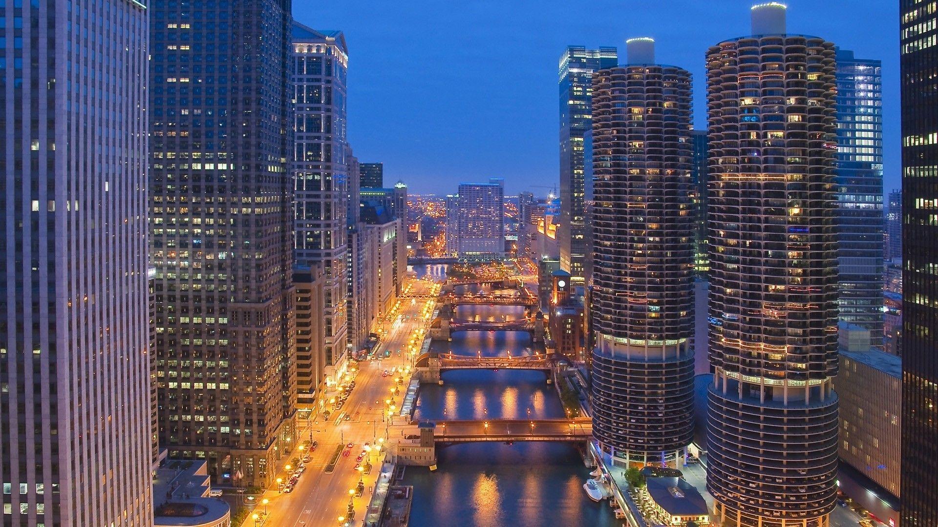 1920x1080 1920x1080 Downtown, Chicago, Illinois, Usa wallpaper