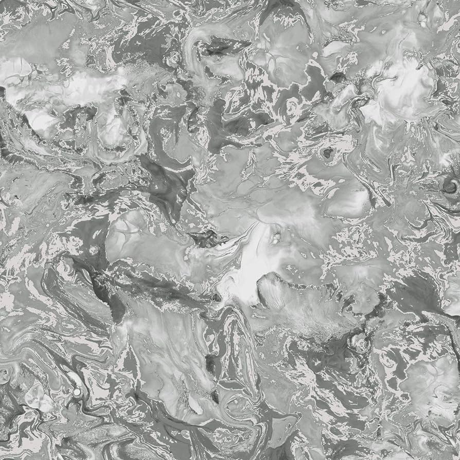894x894 Muriva Elixir Marble Silver Wallpaper