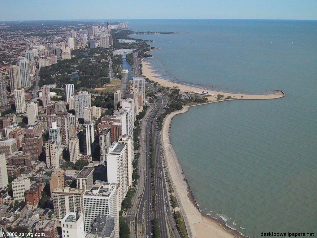 1024x768 Chicago lake shore drive wallpaperx768