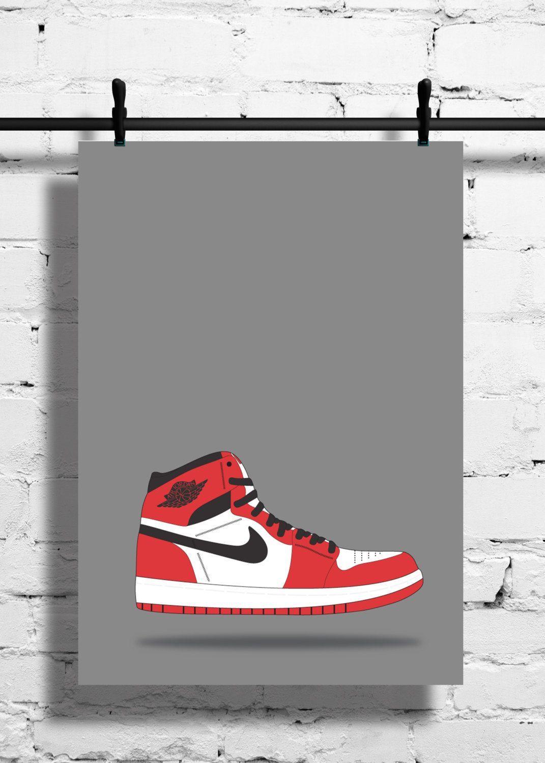 1071x1500 Nike Air Jordan 1 Chicago Poster