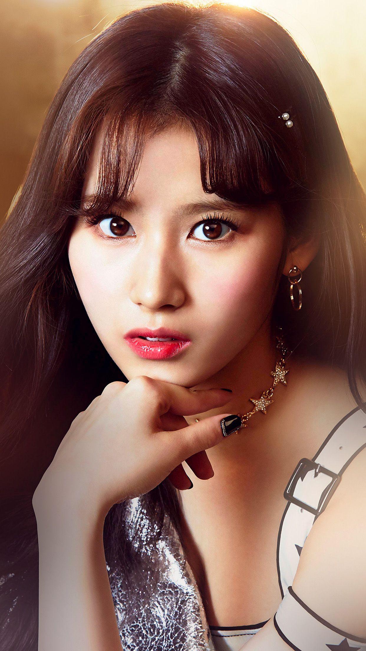 1242x2208 iPhone 6 wallpaper. sana girl face