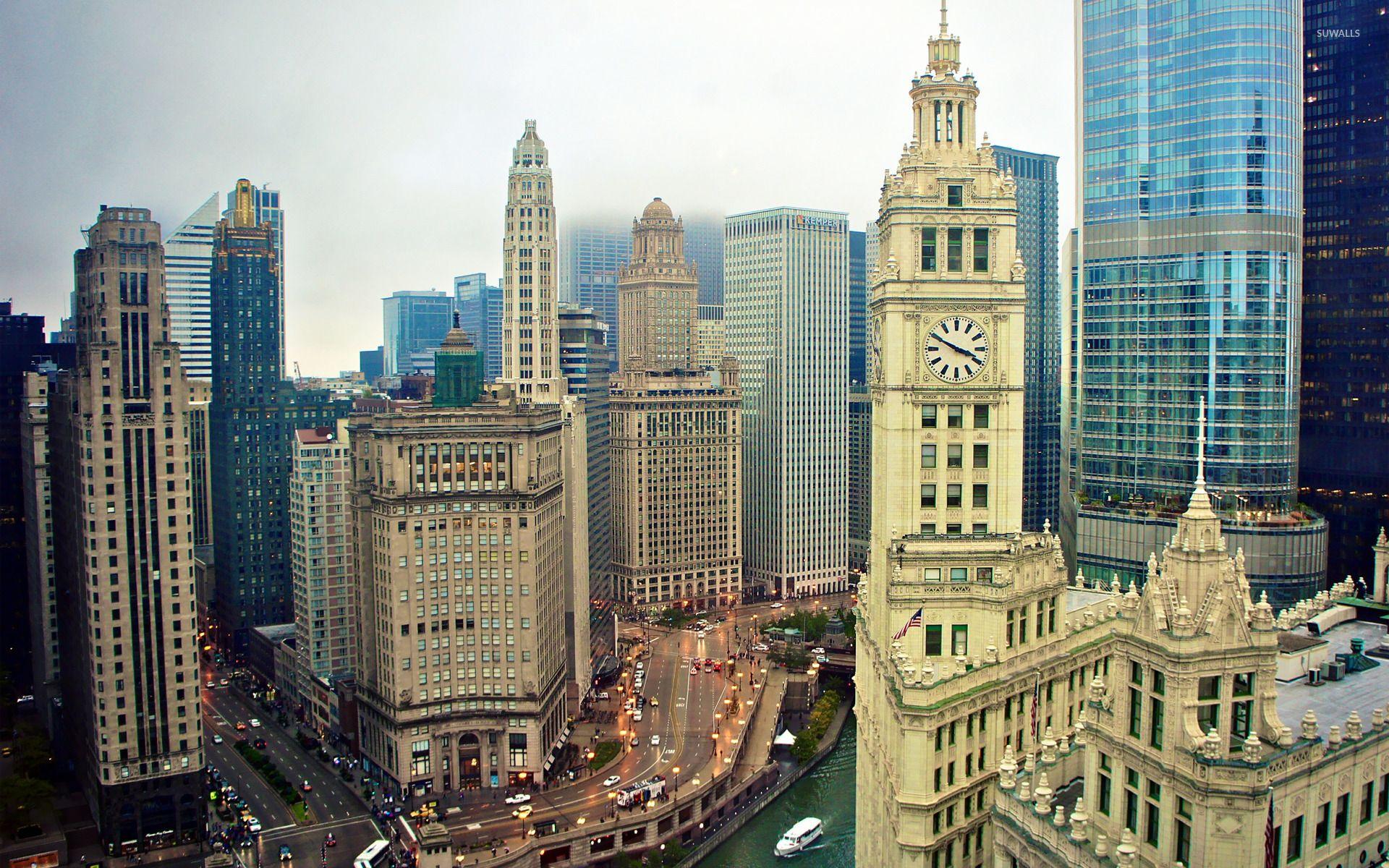 1920x1200 Wrigley Building, Chicago wallpaper wallpaper