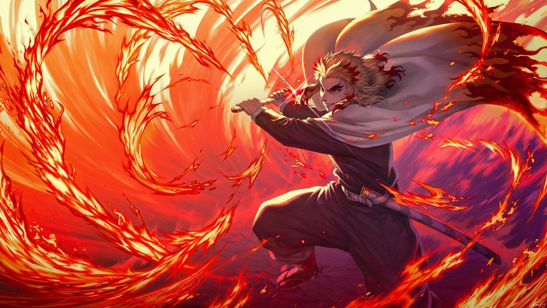 1920x1080 Best Rengoku 4k Wallpaper