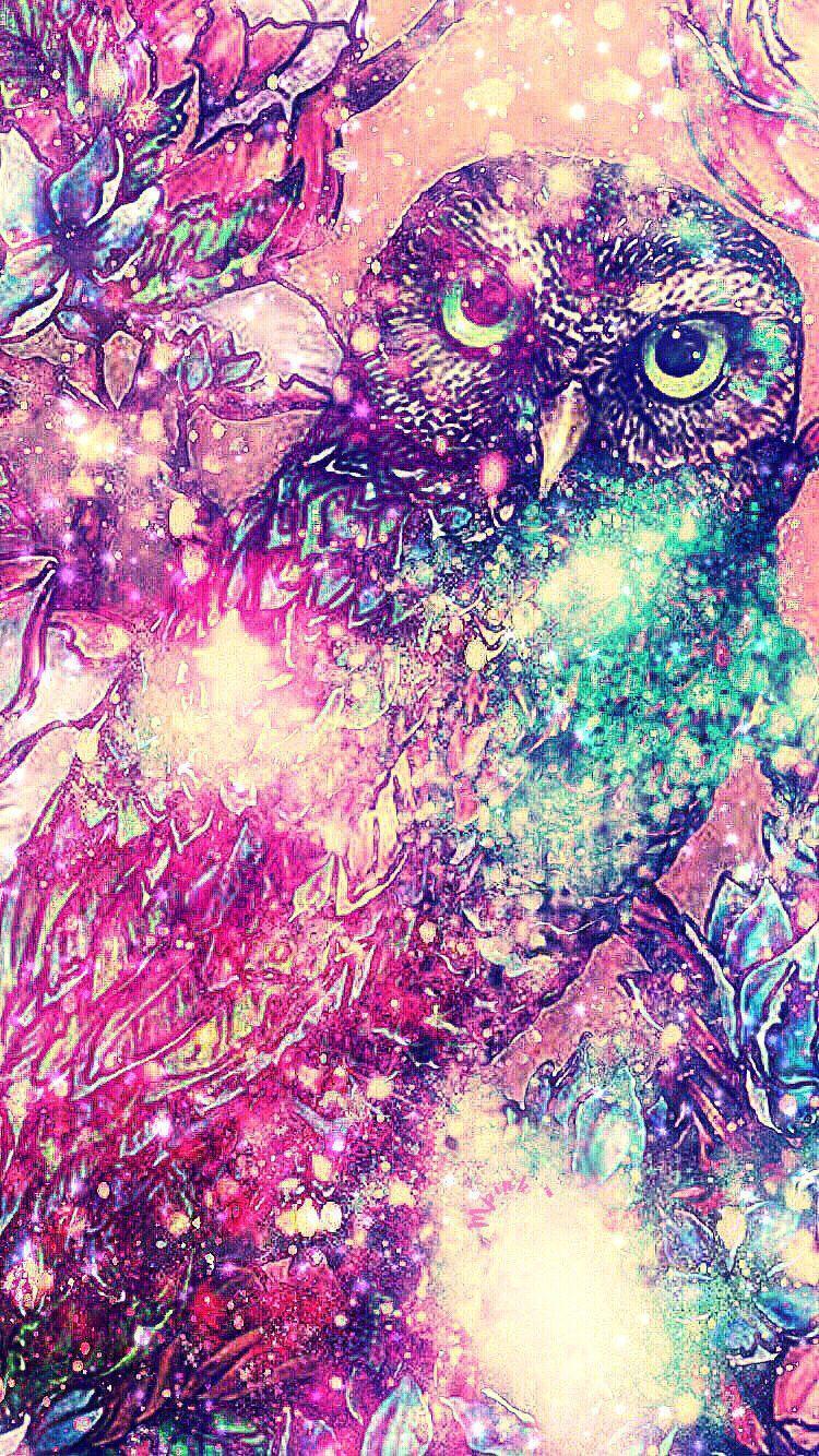 750x1334 Cute Owl Galaxy iPhone Android Wallpaper Owl Lockscreen