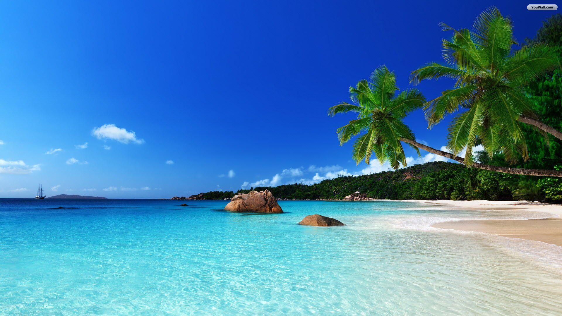 1920x1080 Tropical Beach Desktop Wallpaper