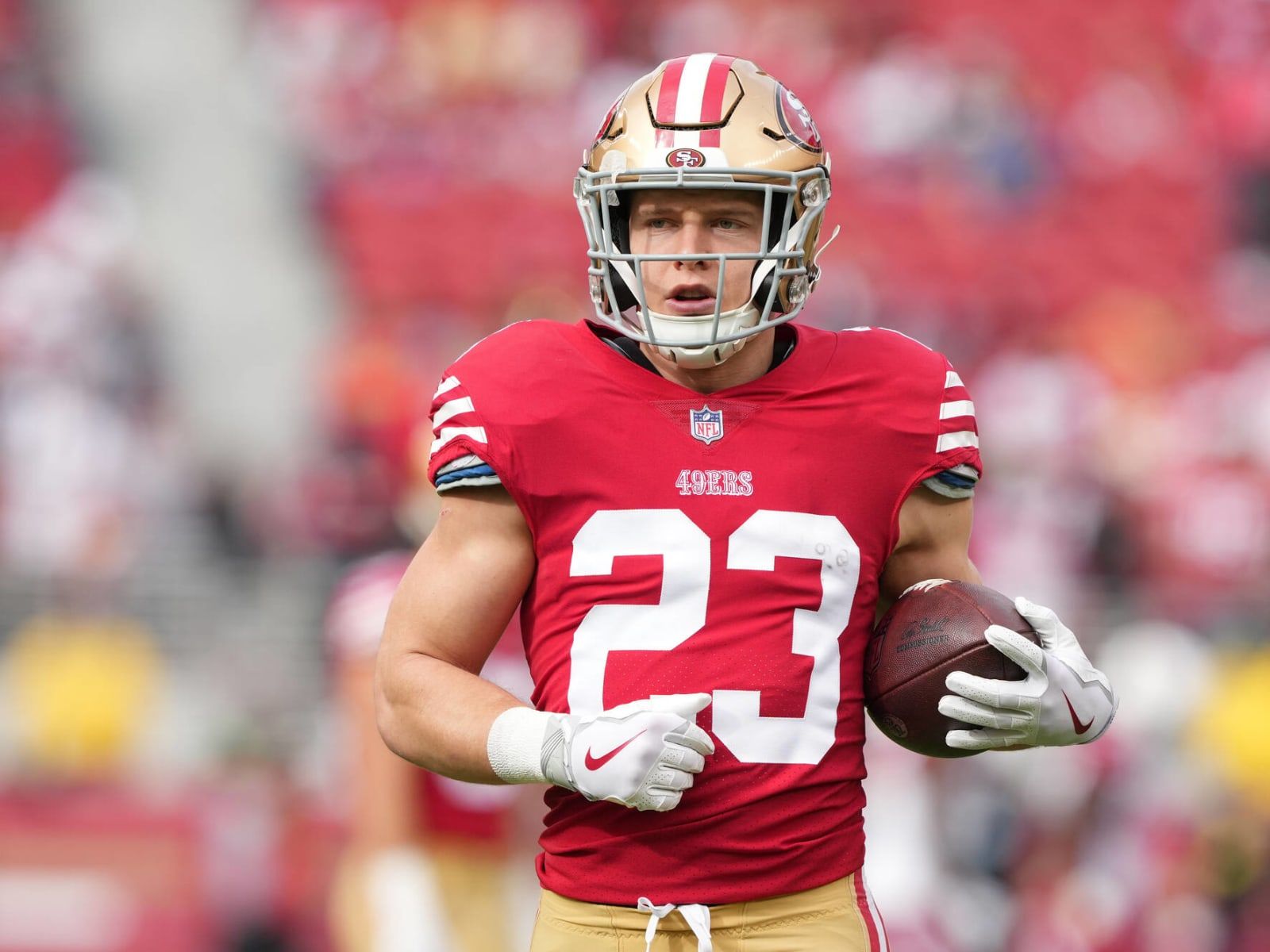 1600x1200 49ers' Christian McCaffrey offers high