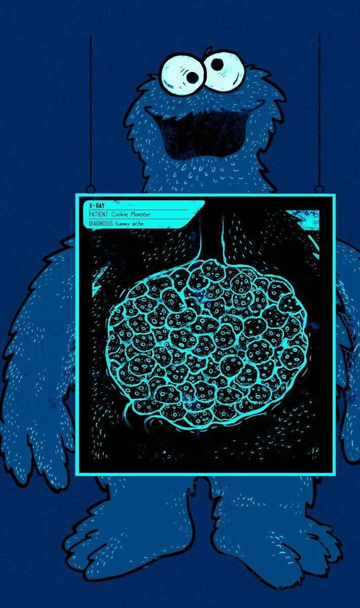 710x1198 COOKIE MONSTERS X- RAY. Funny. Cookie monster
