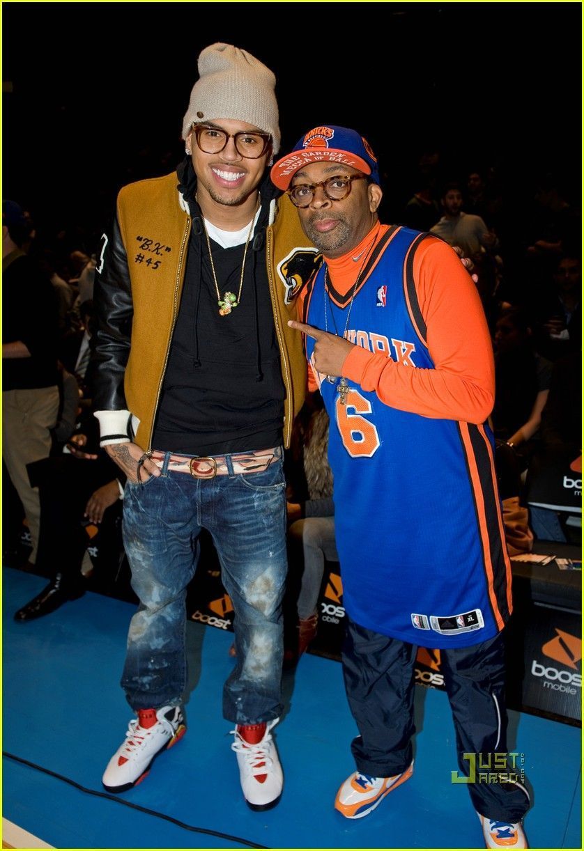 838x1222 Chris Brown: Knicks Game with Fabolous