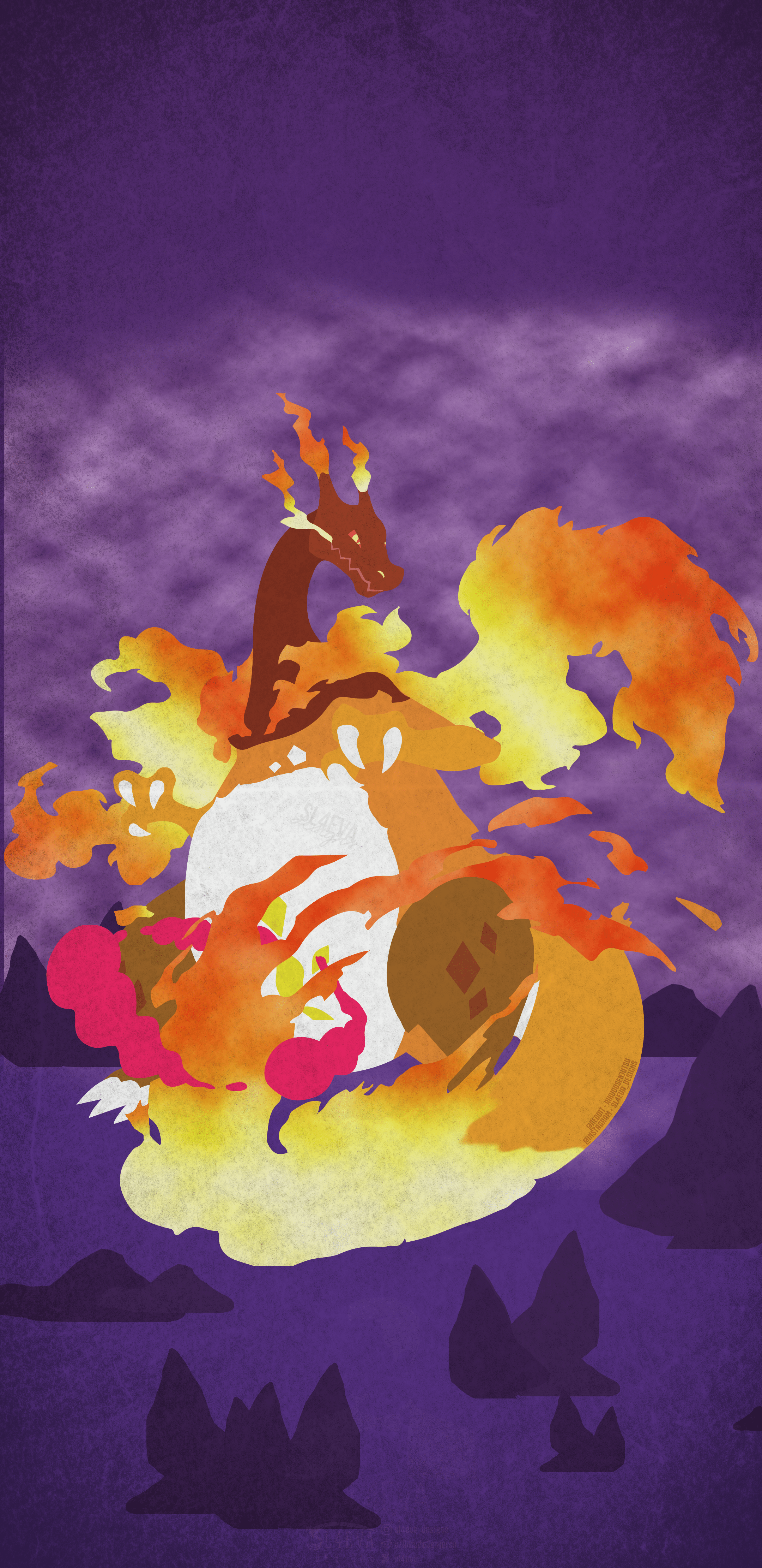 2160x4440 OC Gigantamax Charizard Minimal Mobile