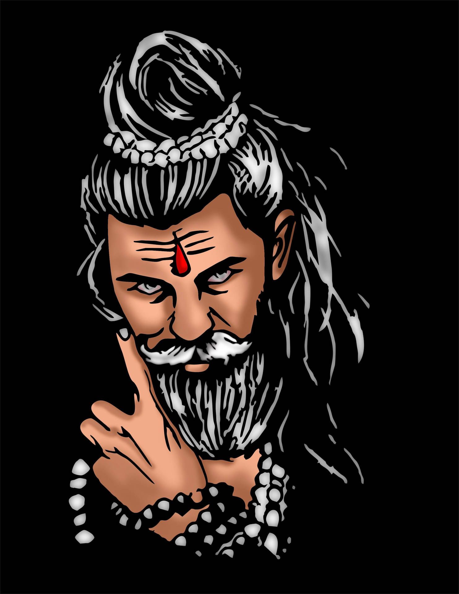 1484x1920 Download Mahadev iPhone Art Wallpaper