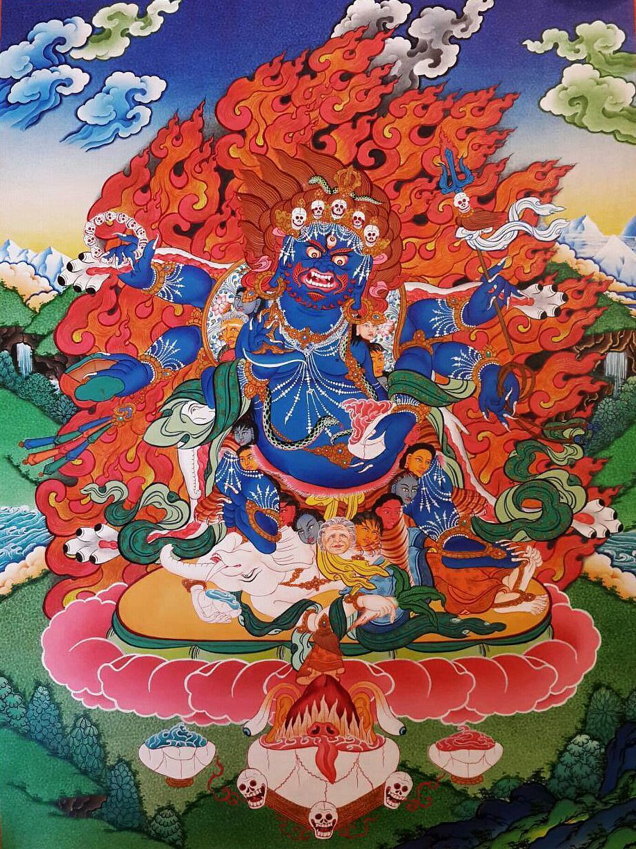 917x1224 Mahakala #Thangka Painting handmade