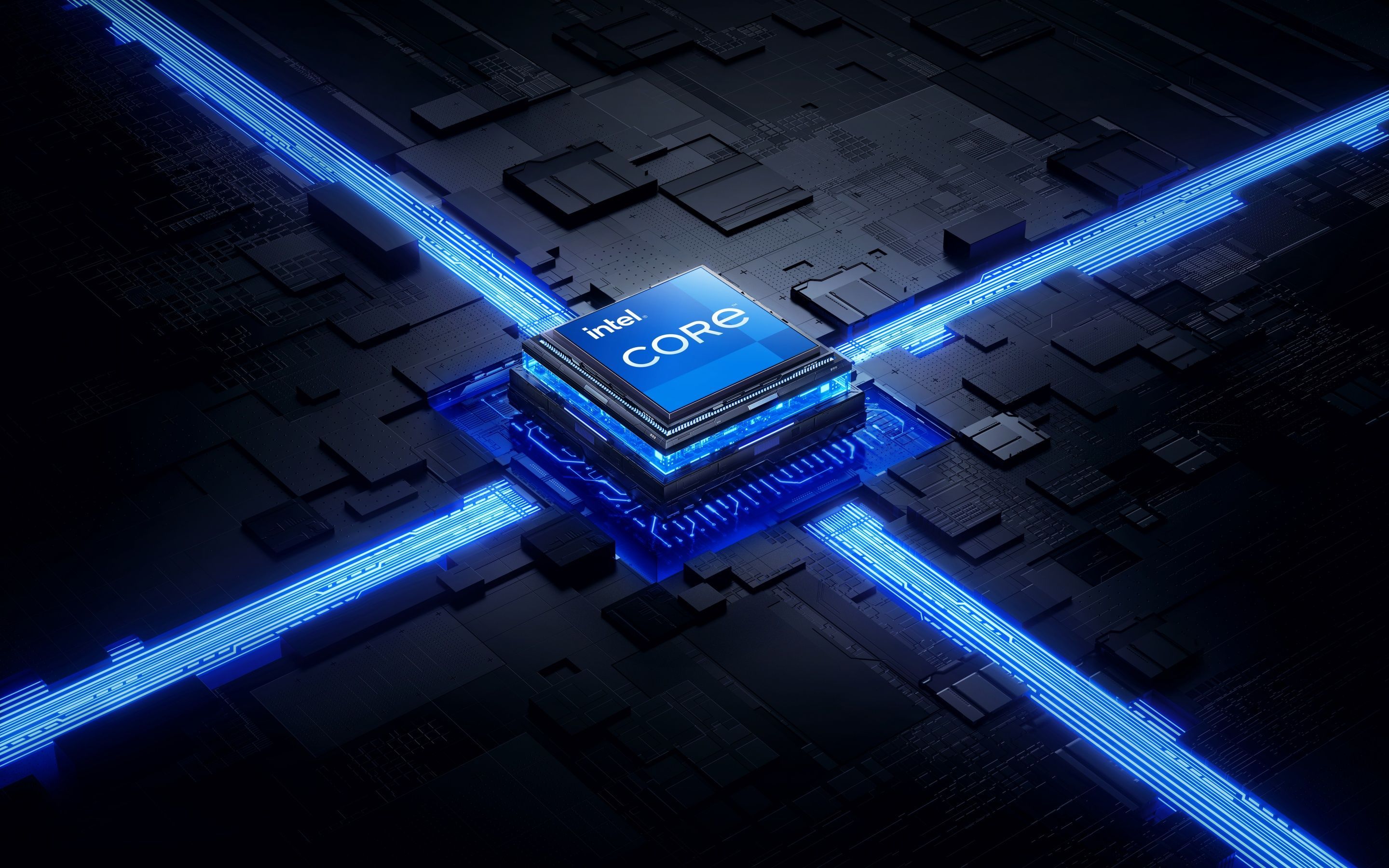 2880x1800 Intel processor Wallpaper 4K, Futuristic, 3D background