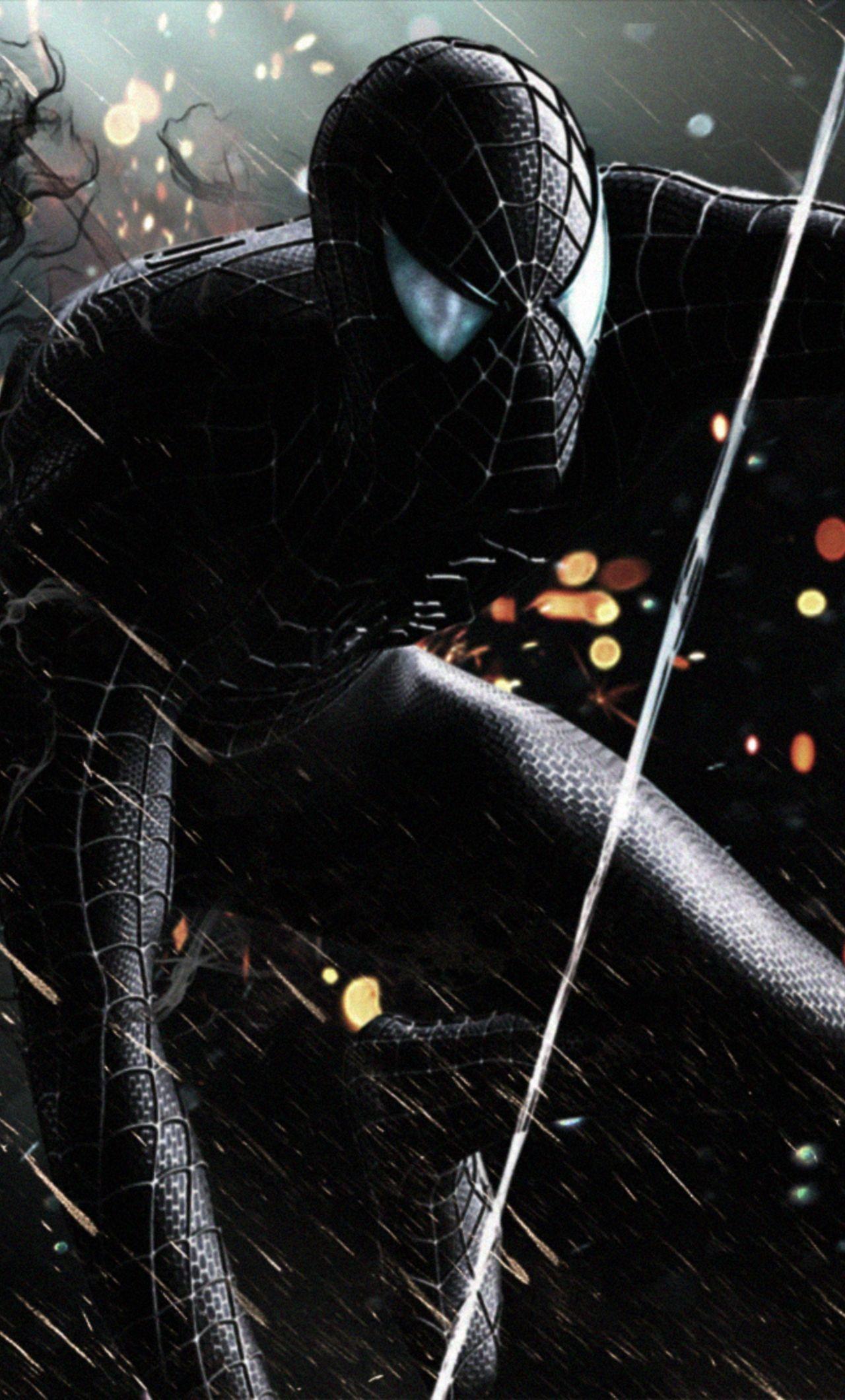 1280x2120 Symbiote Spiderman Wallpaper