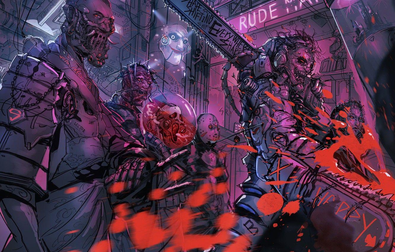 1332x850 Wallpaper Art, Art, Blue, Freddy, Neon, Future, Scream