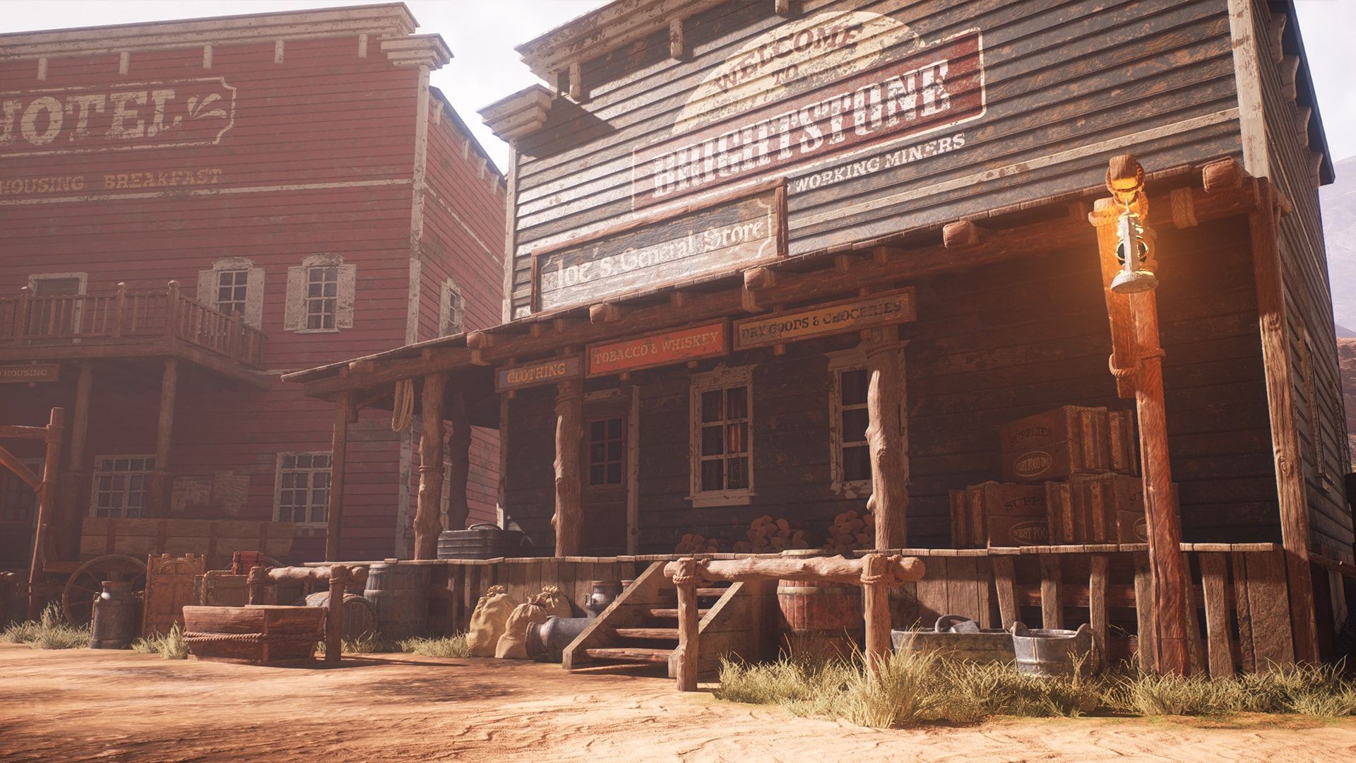 1920x1080 Western Desert Town in Environments