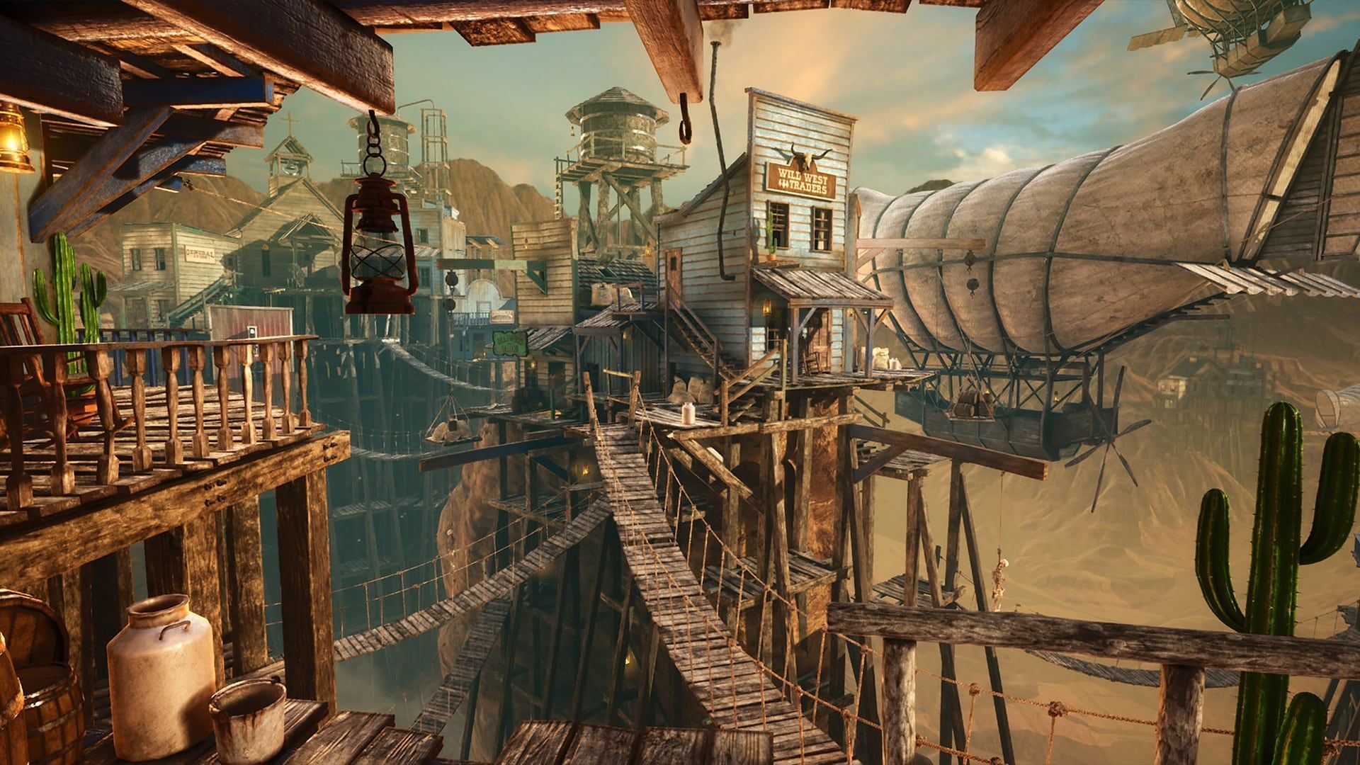 1920x1080 Wild West Town West Sky City
