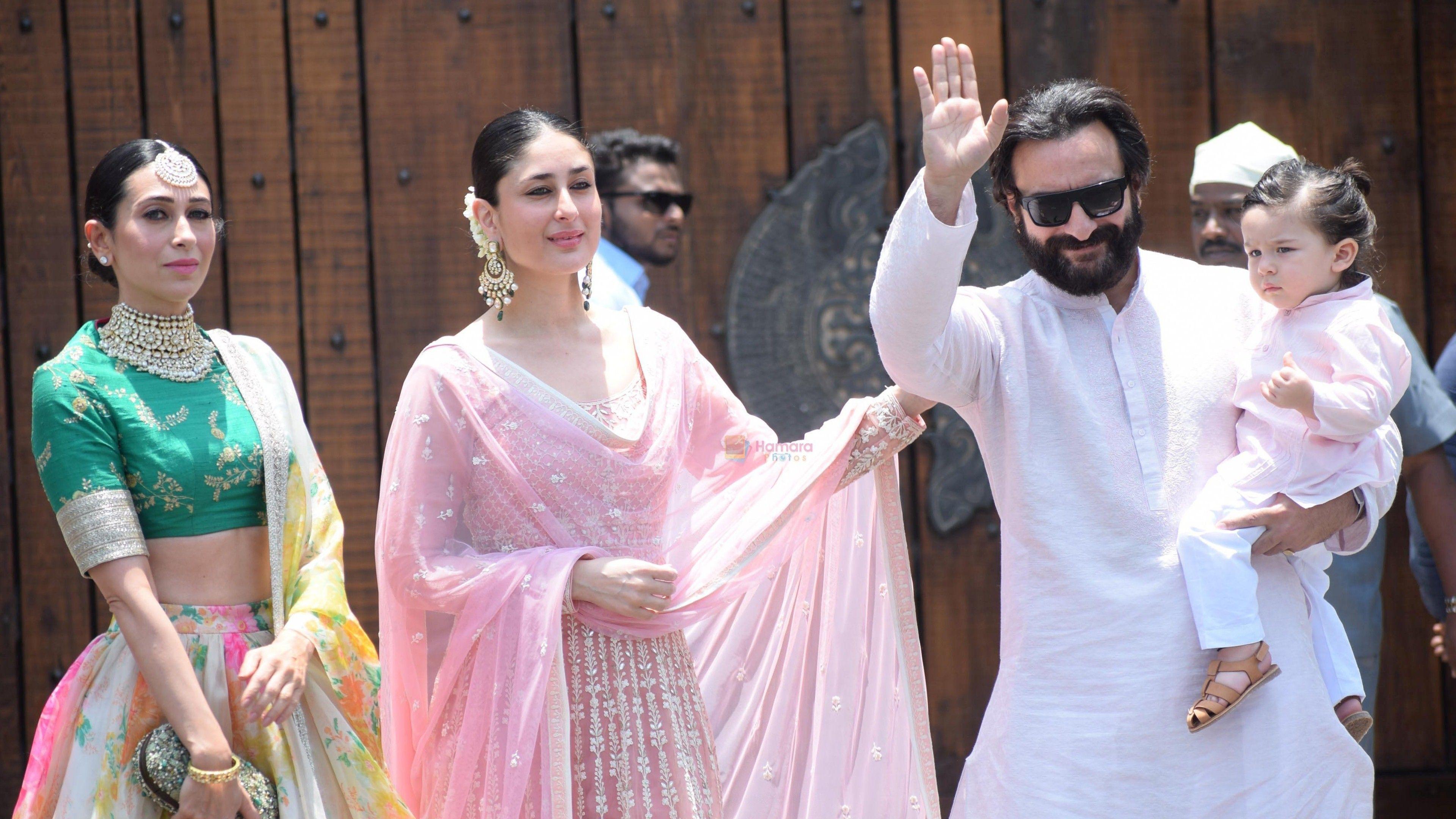 3840x2160 Saif Ali Khan with Kareena and Karisma Kapoor 4K Wallpaper