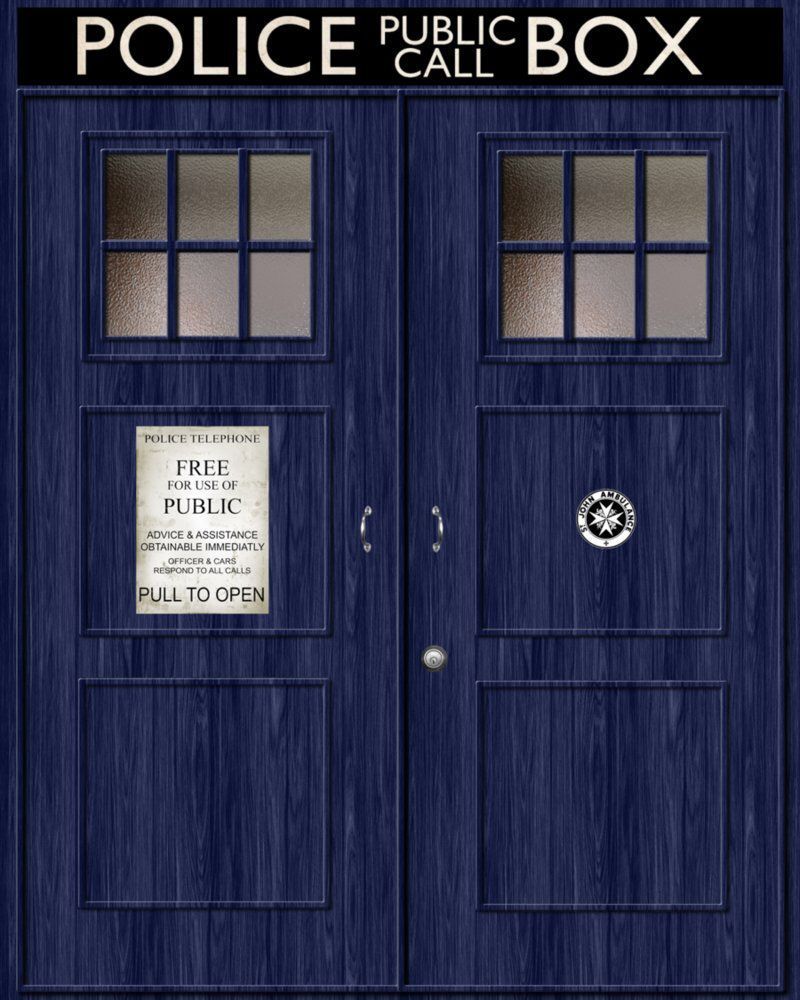 800x1000 11's TARDIS Door iPhone Wallpaper