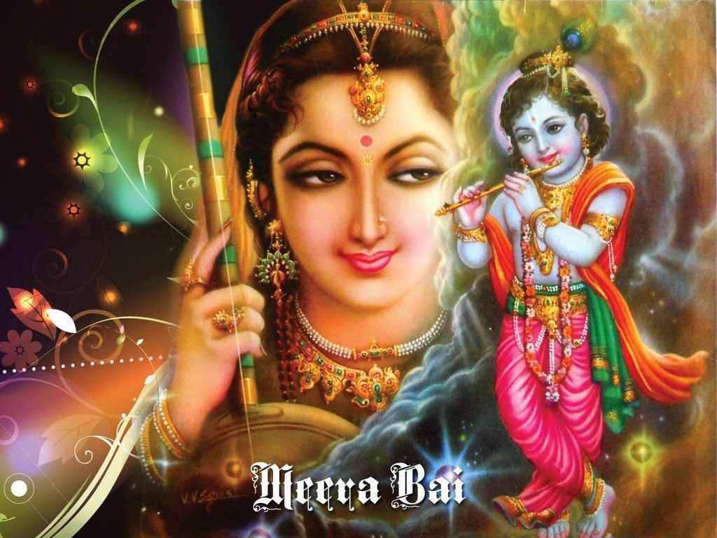 1024x768 Meerabai love for Krishna