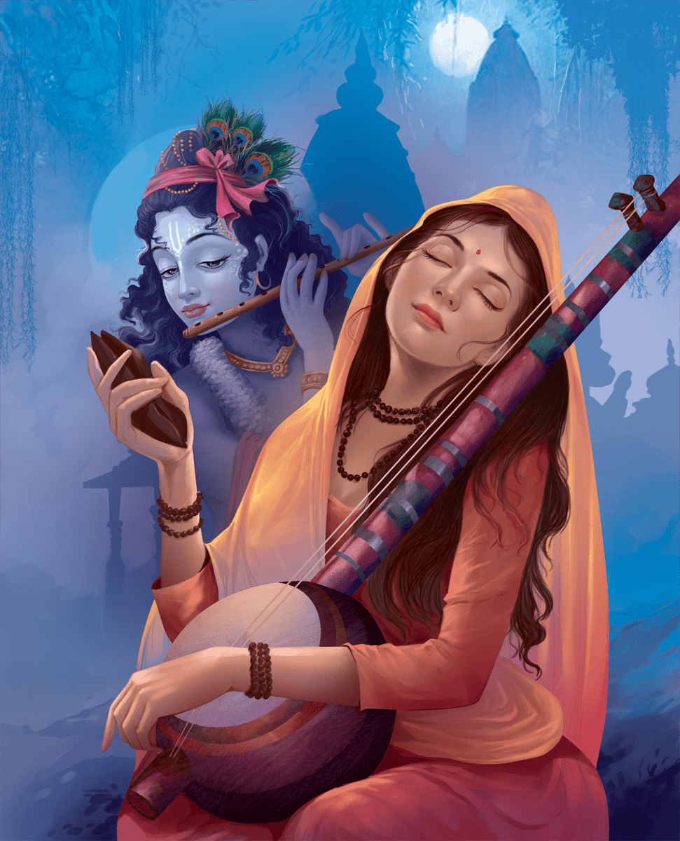 971x1200 Krishna radha painting