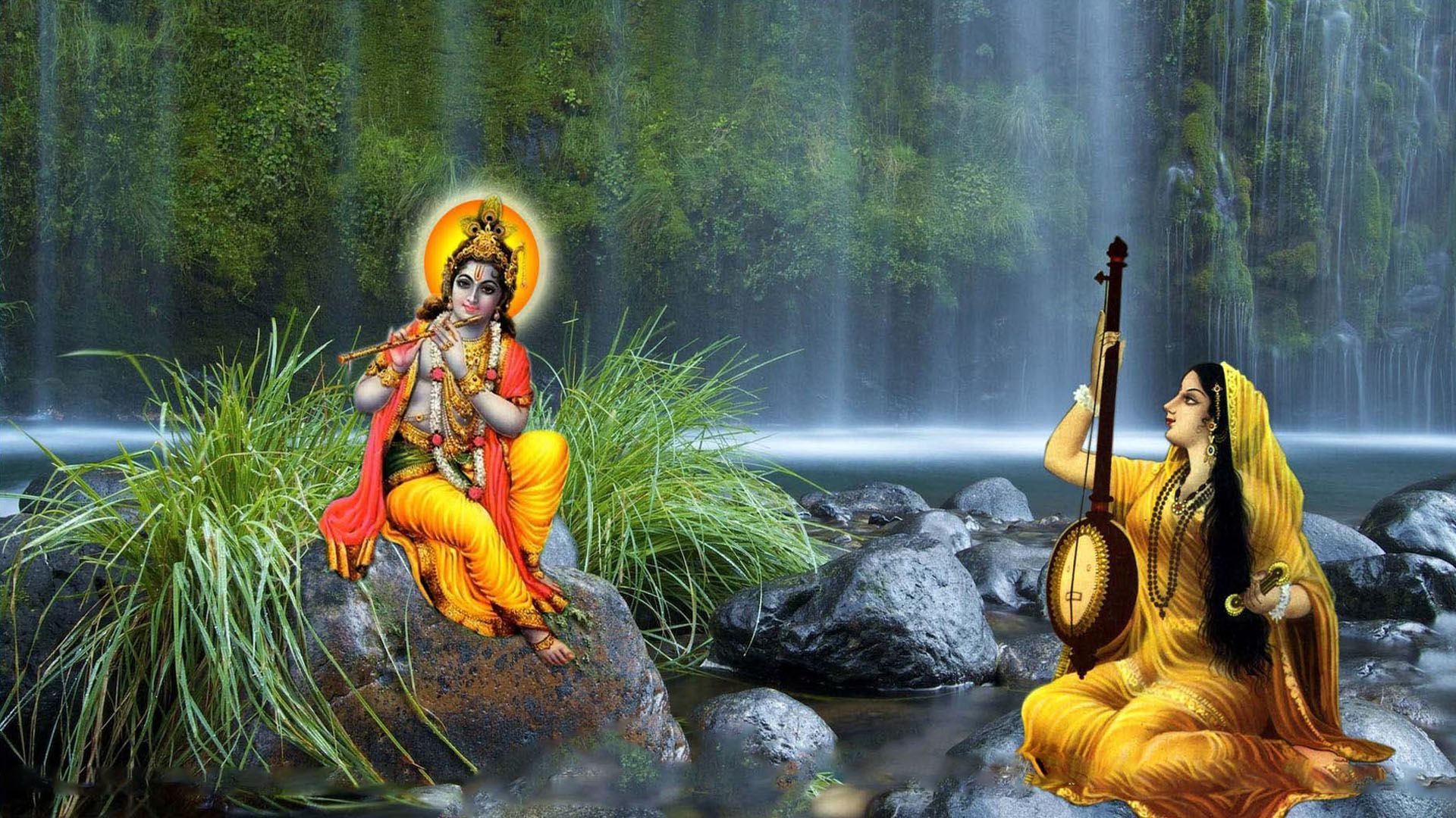 1920x1080 Krishna Meera Wallpaper