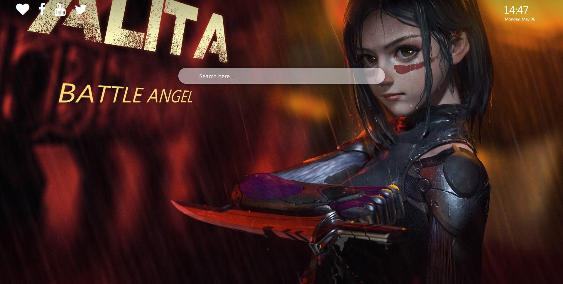 1919x969 Alita Battle Angel Wallpaper New Tab