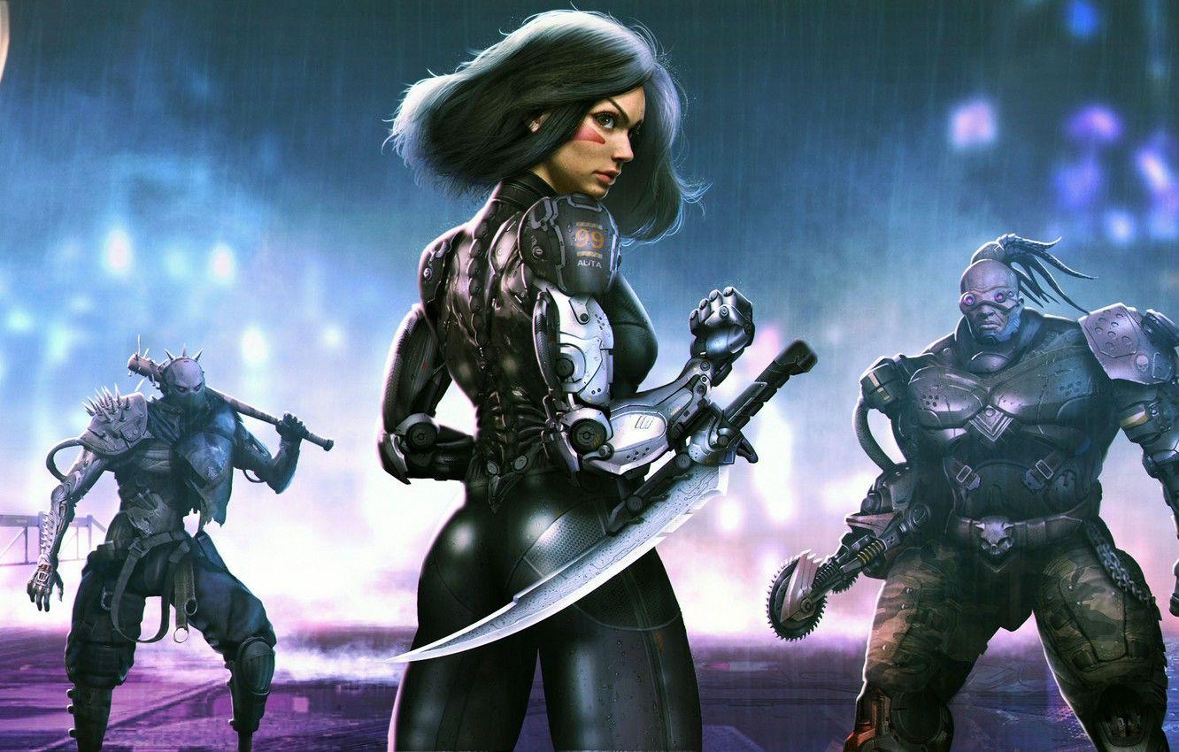 1332x850 Wallpaper ass, girl, fiction, sword, blade, costume, cyborg