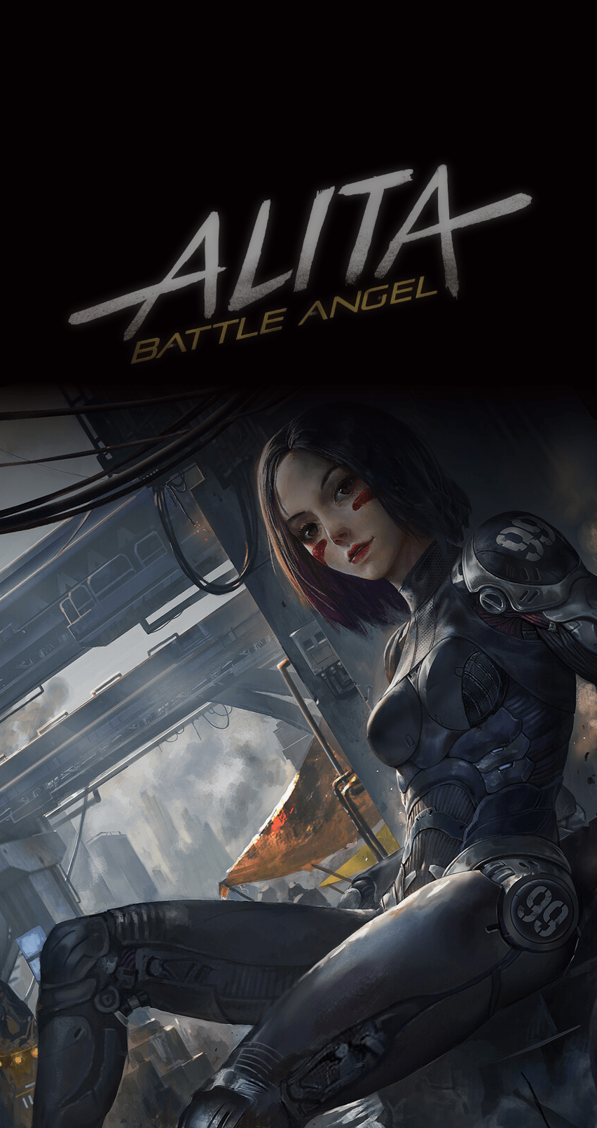 852x1608 Alita: Battle Angel iPhone wallpaper