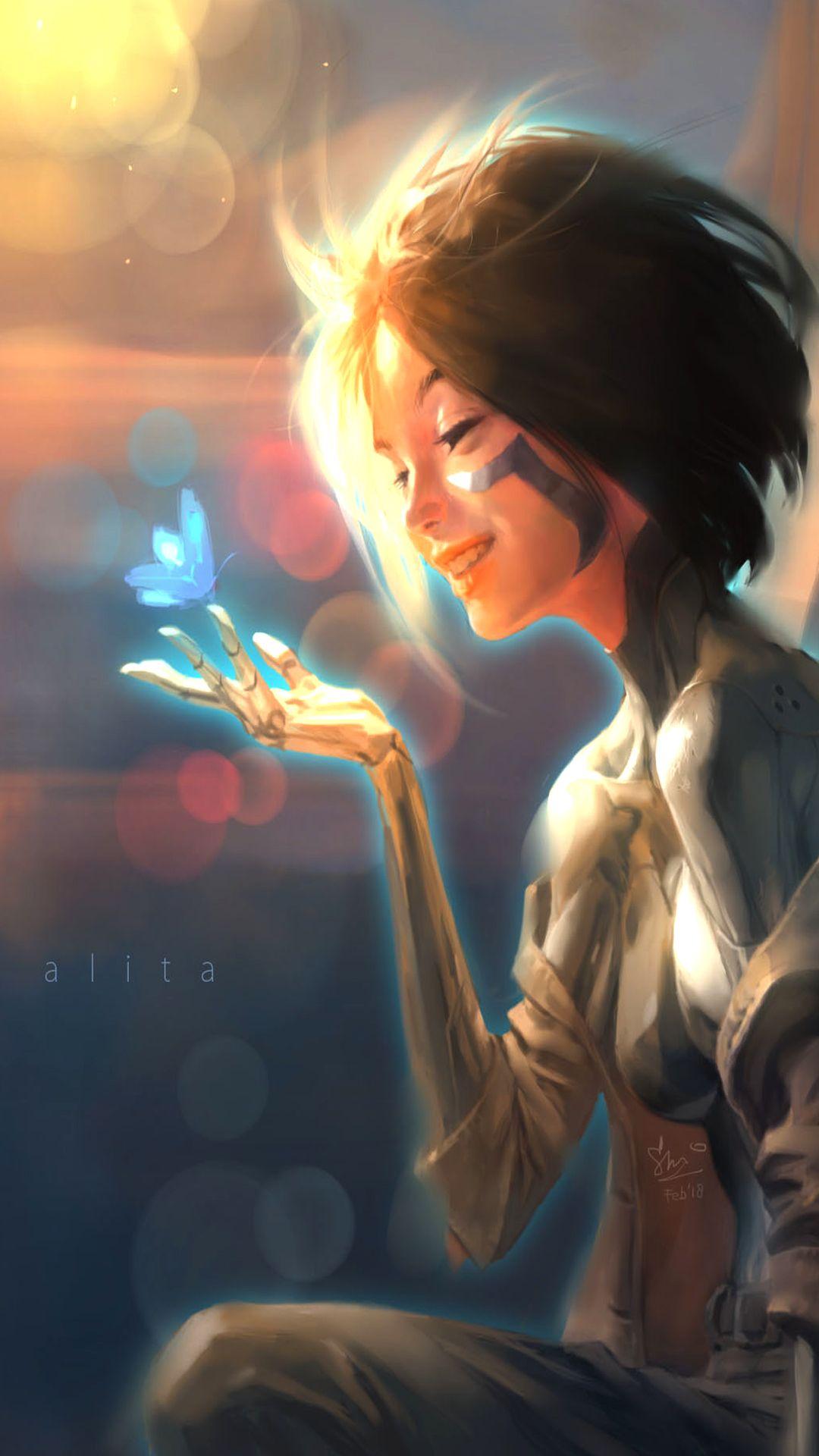 1080x1920 Alita Angel Fan Art Wallpaper