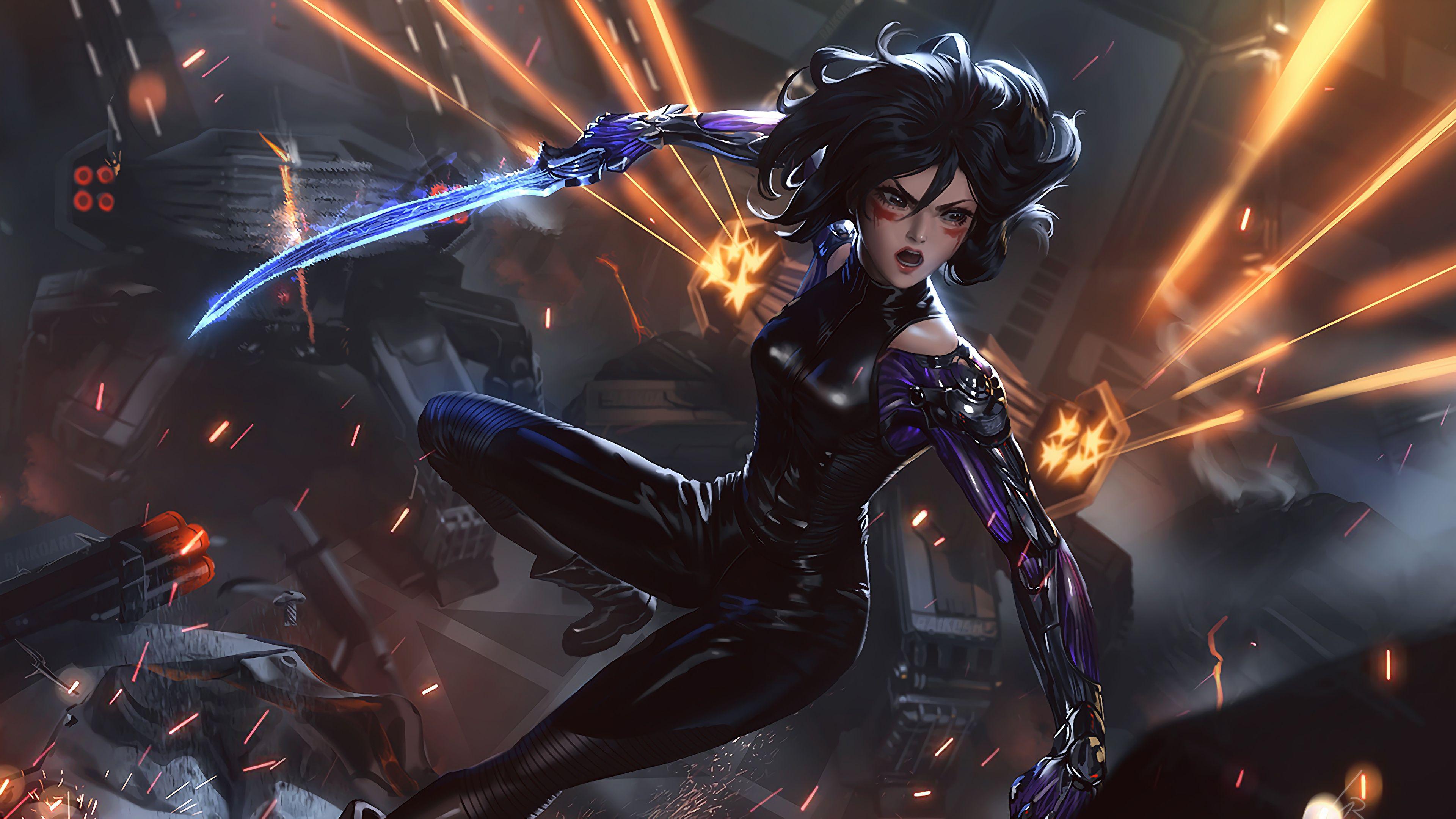 3840x2160 Alita Battle Angel With Sword Wallpaper, HD Movies 4K