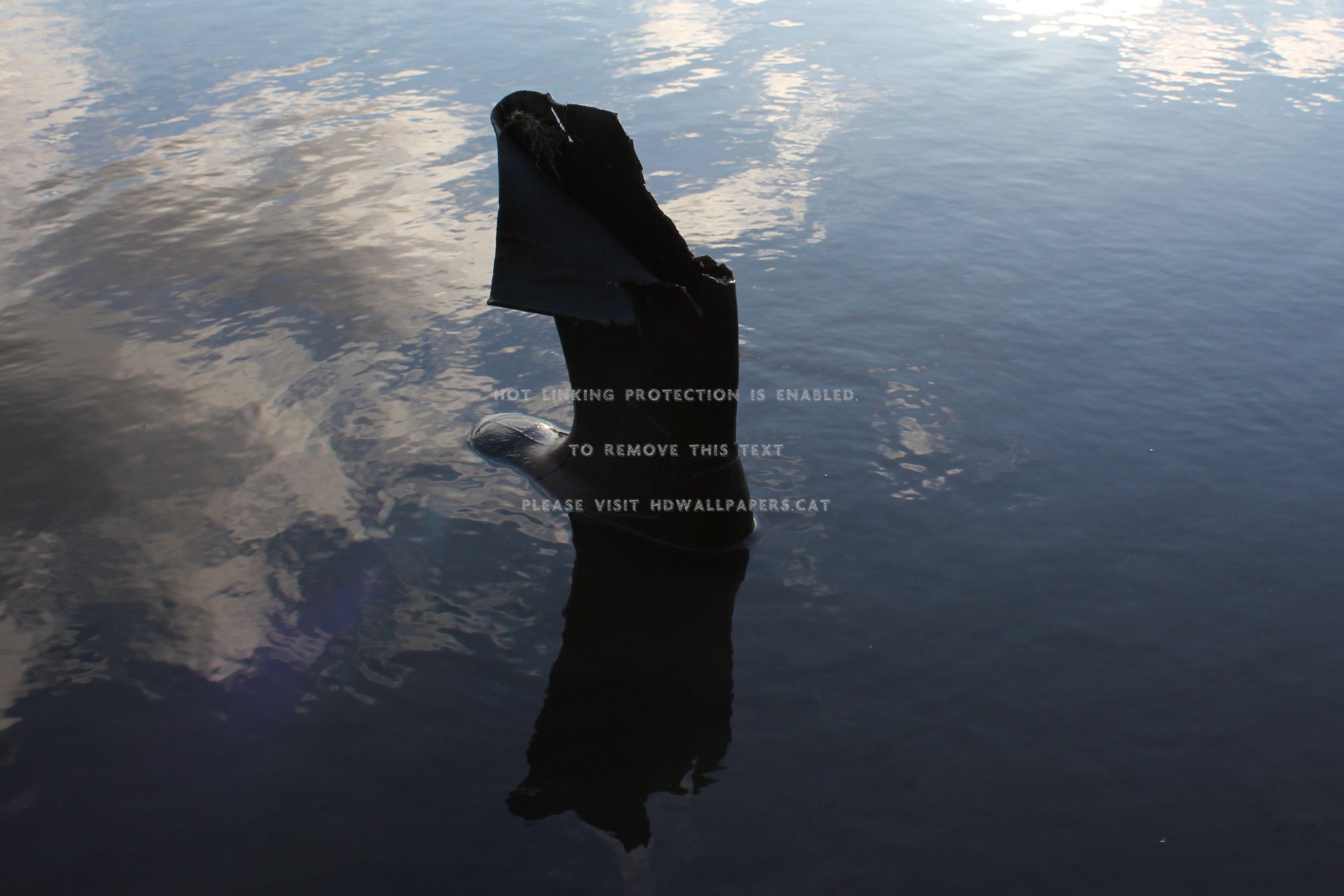 3367x2245 gone fishing torn reflection boot lost