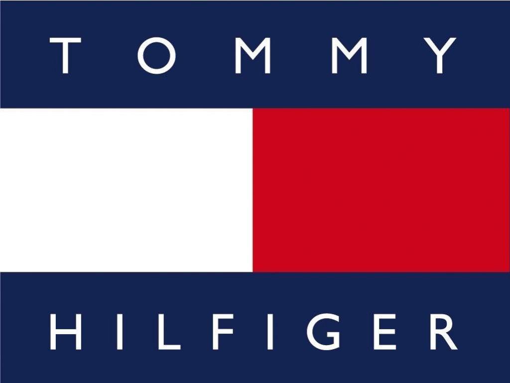 Download wallpapers Tommy Hilfiger, logo, emblem, 4k, silk texture