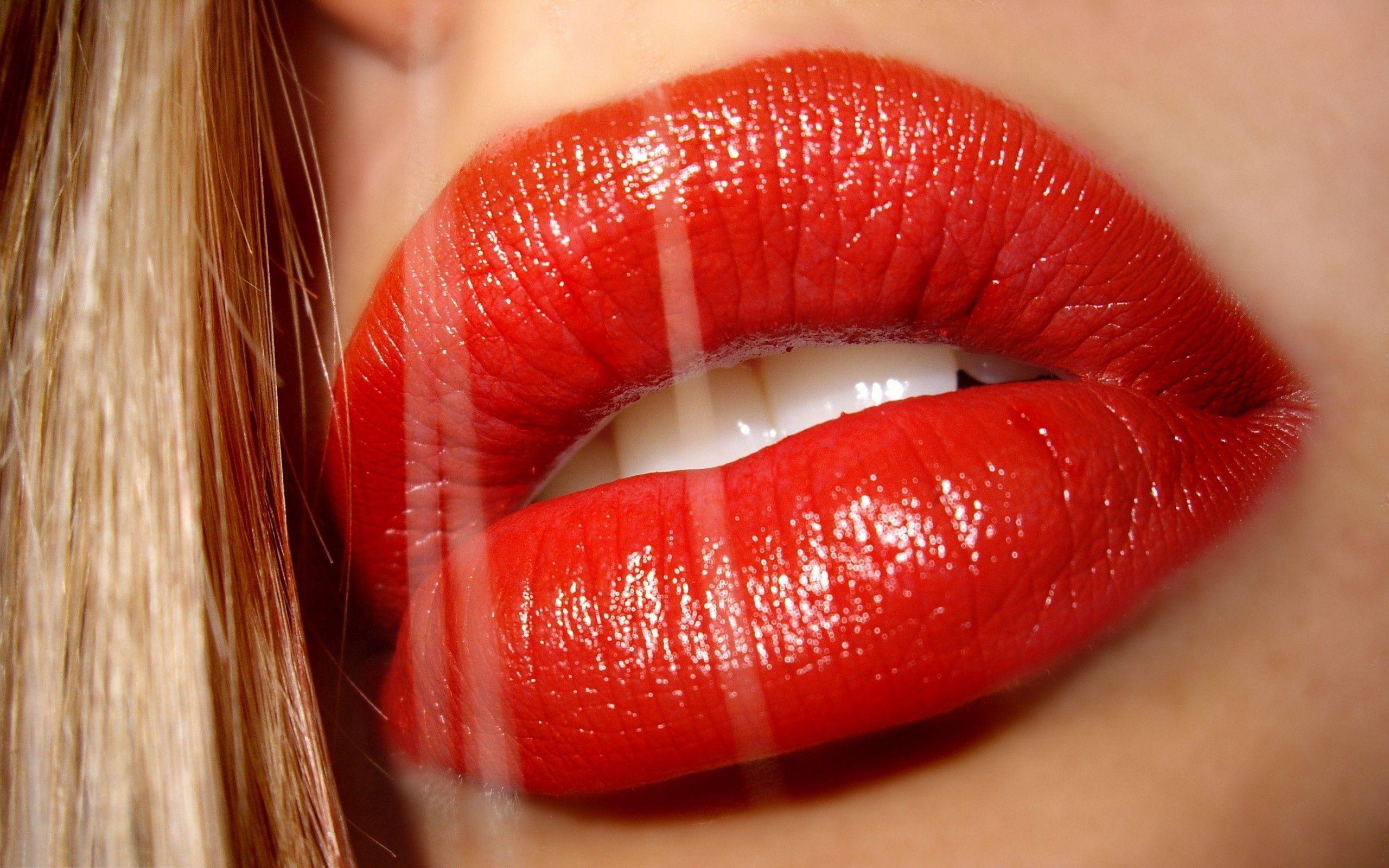 2560x1600 blondes, women, lips, teeth, red lips, red lipstick