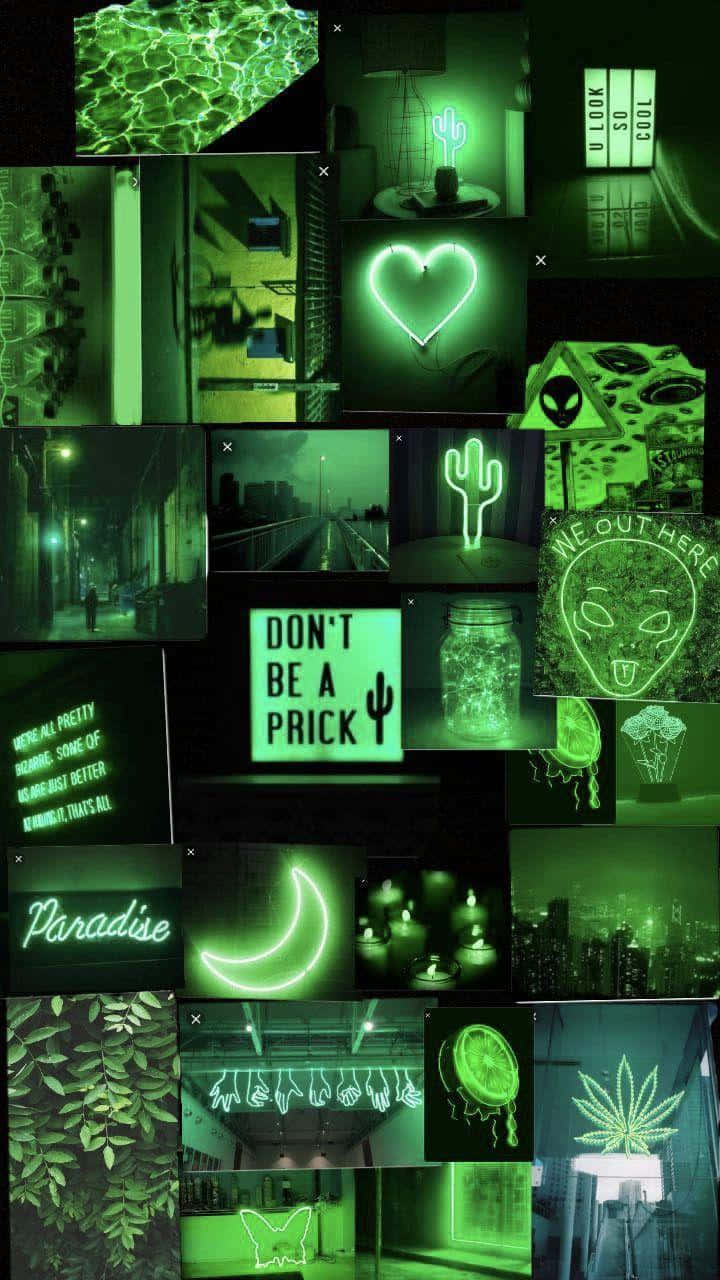 720x1280 Green Collage Wallpaper