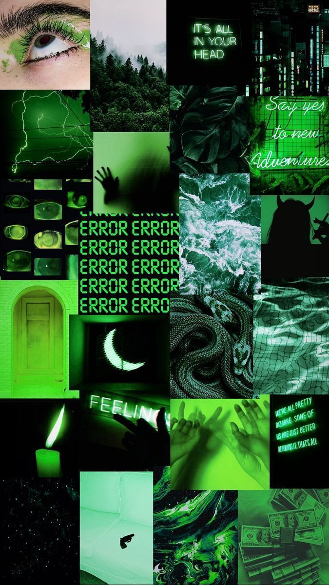 675x1200 Aesthetic Green And Black Wallpaper