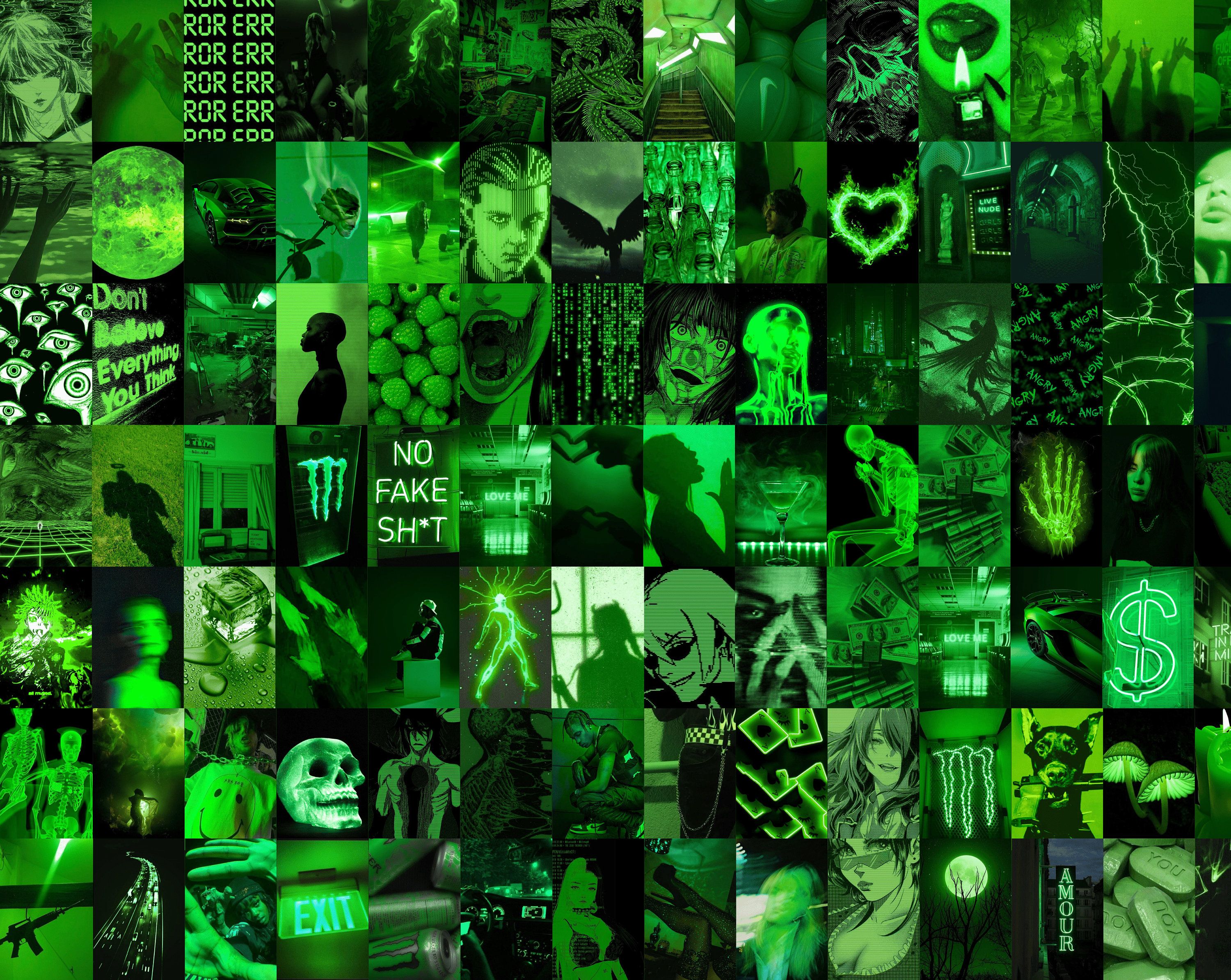 Dark Green Collage Wallpapers - Top Free Dark Green Collage Backgrounds ...