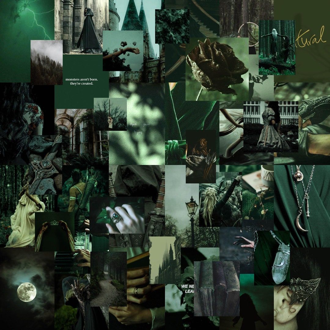 Dark Green Collage Wallpapers - Top Free Dark Green Collage Backgrounds ...