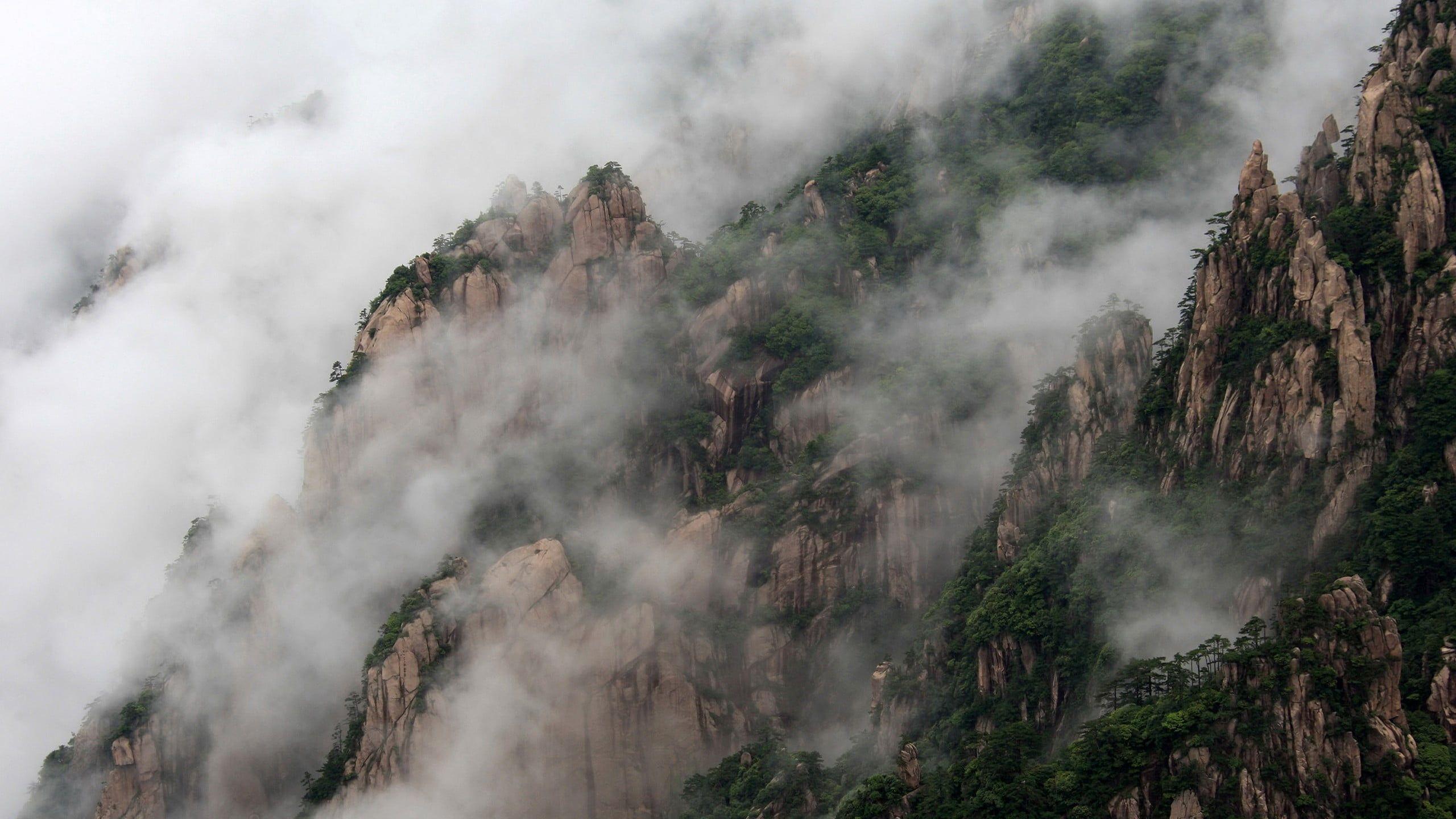 2560x1440 HD wallpaper: China, nature, mountains, river, scenics