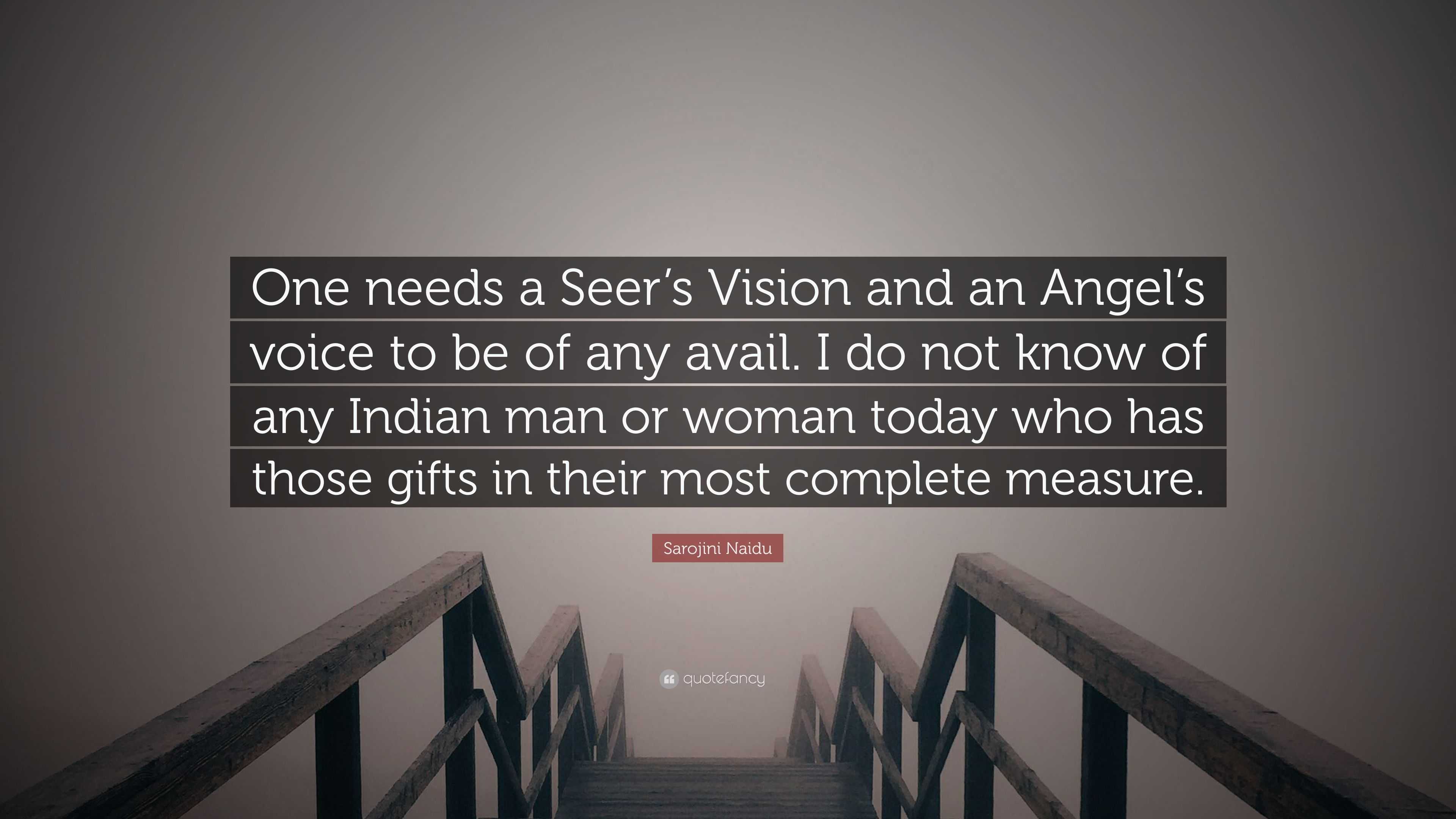 3840x2160 Sarojini Naidu Quote: “One needs a Seer