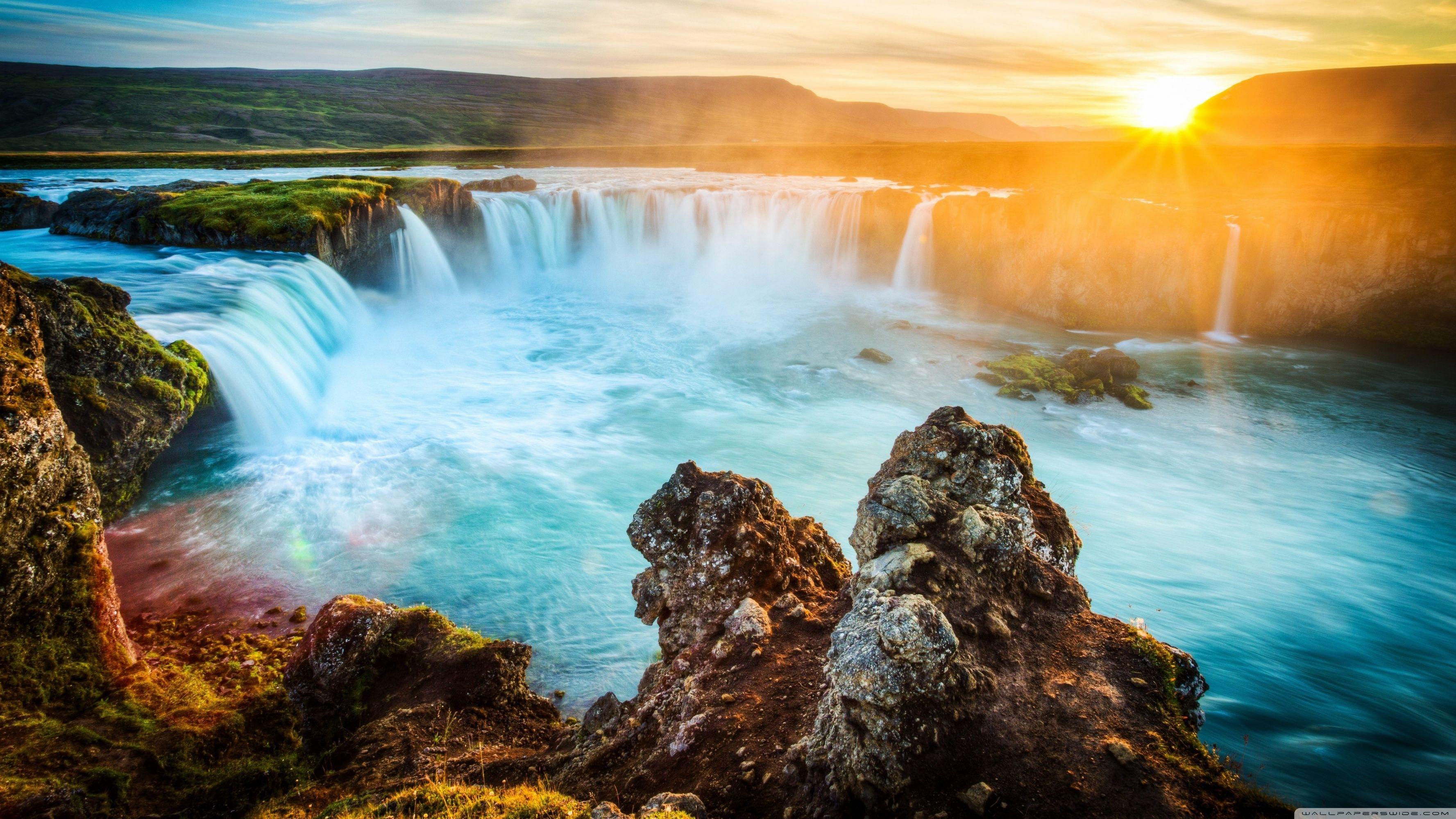 3554x1999 Godafoss Waterfall, Iceland ❤ 4K HD Desktop Wallpaper