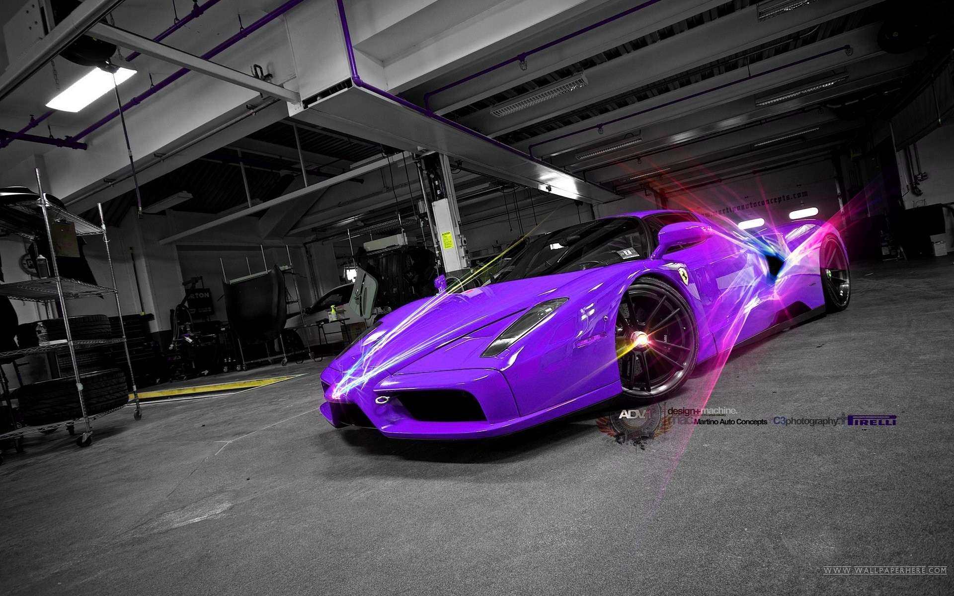 1920x1200 View Of Purple Concept Car Wallpaper : HD Wallpaper