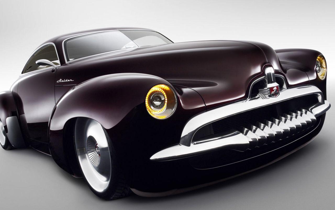 1280x804 Purple old car wallpaper. Purple old car