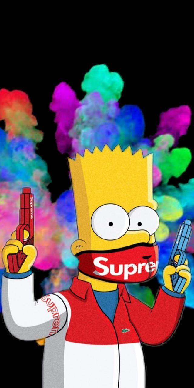 Iphone Wallpaper Supreme Simpsons