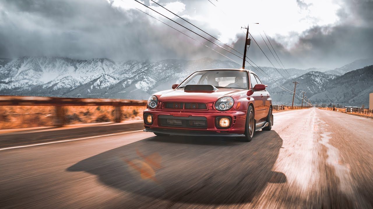 1280x720 Boxer Rumble. Sedona Red Subaru WRX