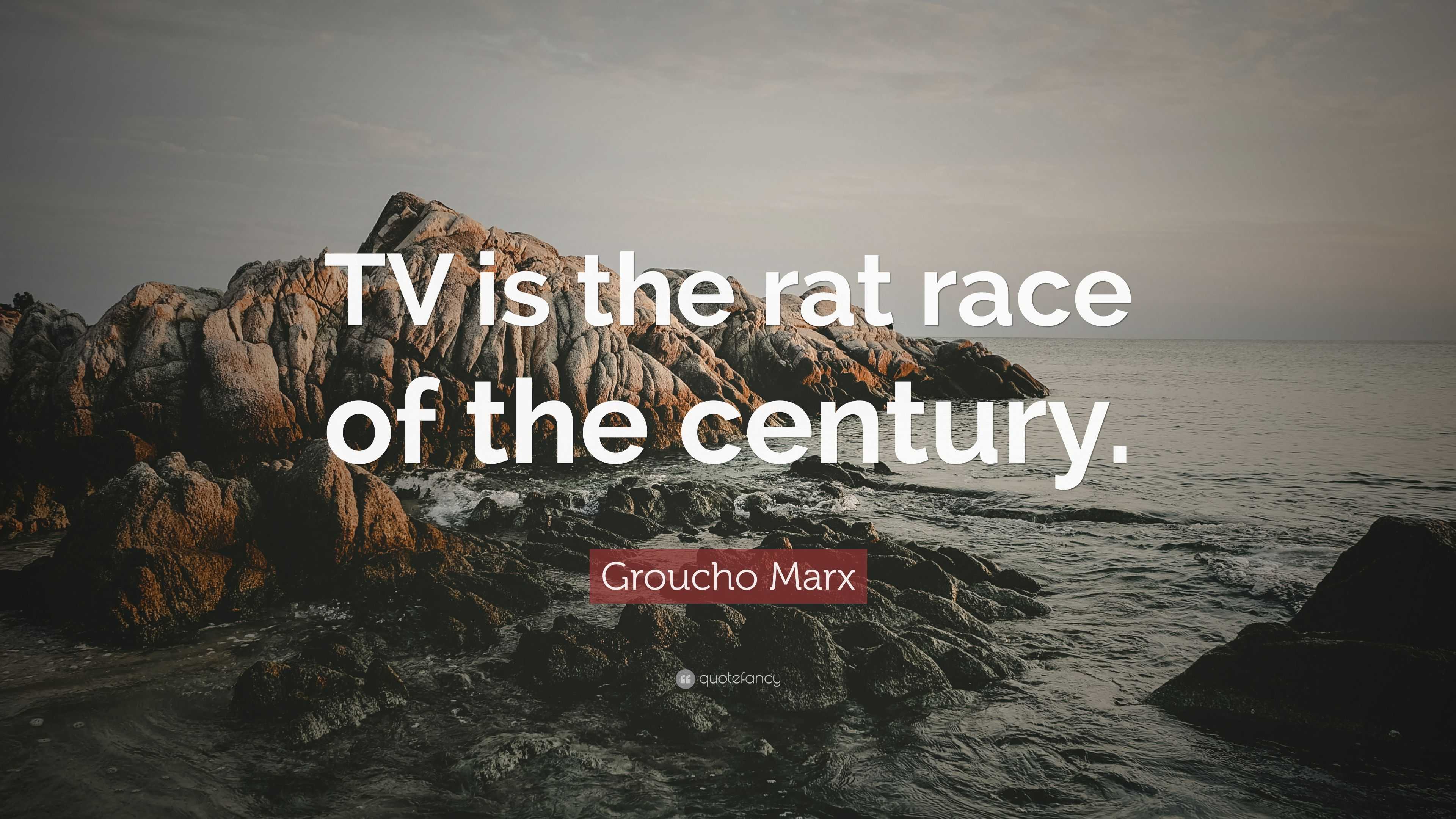 3840x2160 Groucho Marx Quote: “TV is the rat race